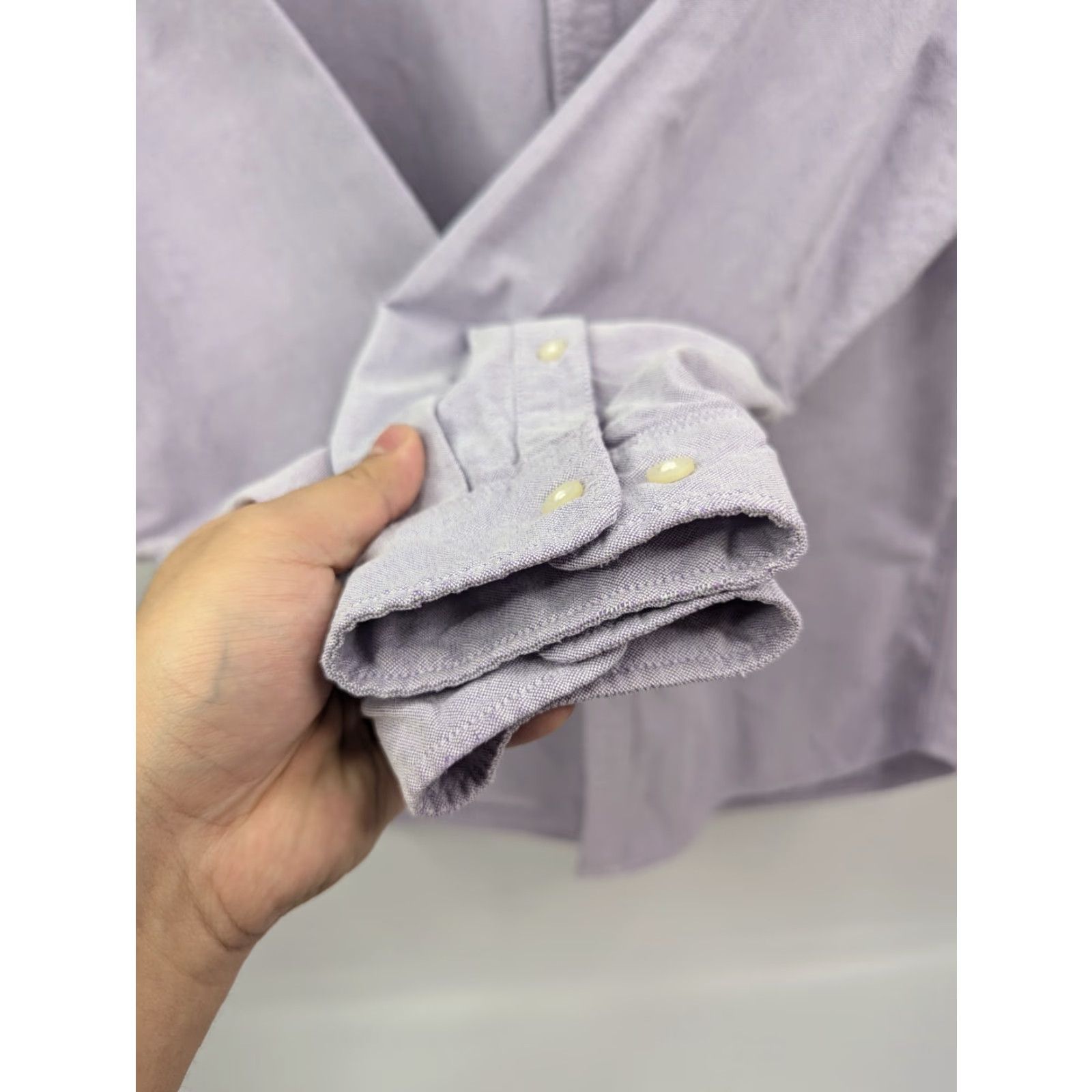 Eddie Bauer Eddie Bauer Legend Wash Button-Up Shirt Men's Large Purple Cotton Classic Fit Size US L / EU 52-54 / 3 - 3 Thumbnail
