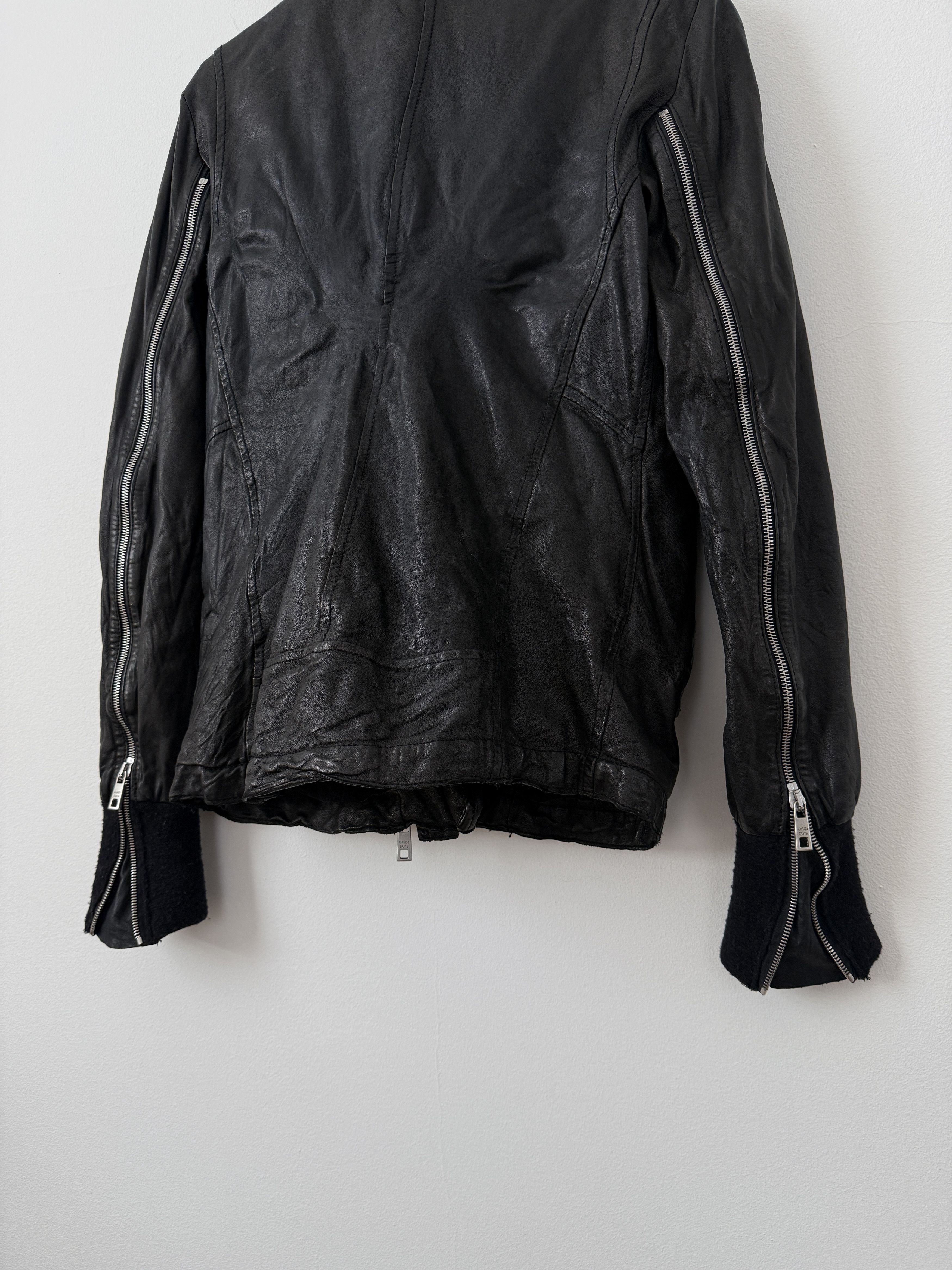 Giorgio Brato Leather Zipper Moto Jacket Size M / US 6-8 / IT 42-44 - 12 Thumbnail