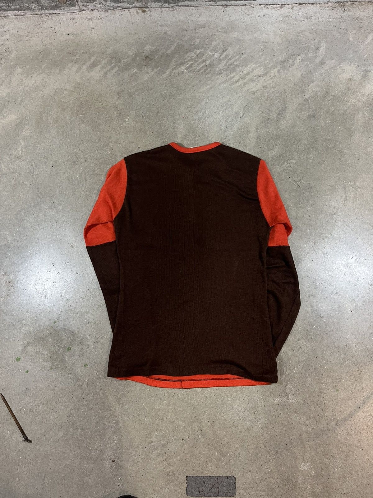 Vintage Vintage 70s Two Tone Long Sleeve Quarter Zip Shirt Size M / US 6-8 / IT 42-44 - 4 Thumbnail