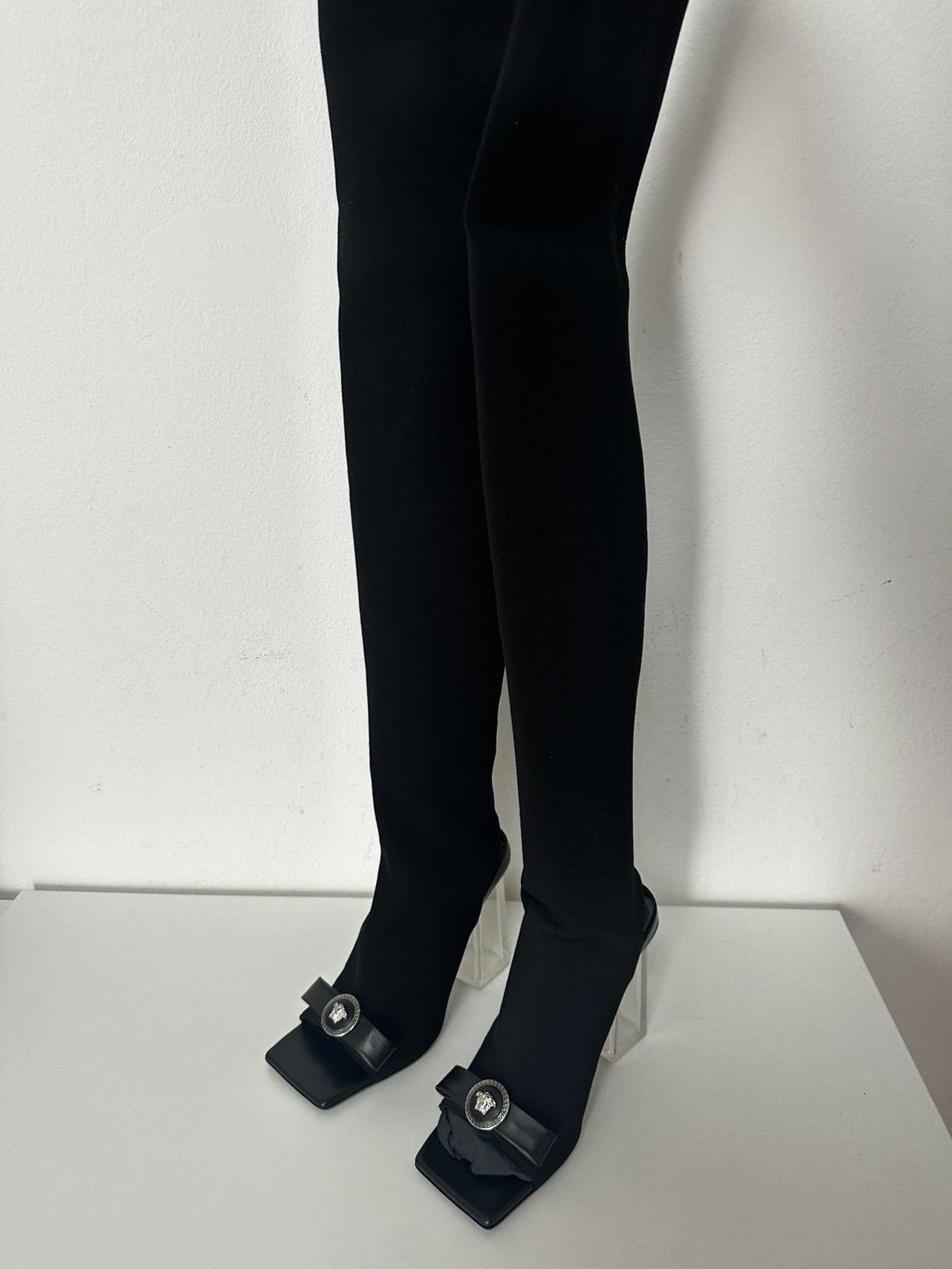 Versace Versace Gianni Ribbon Thigh-High Boots Size US 7 / IT 37 - 7 Thumbnail
