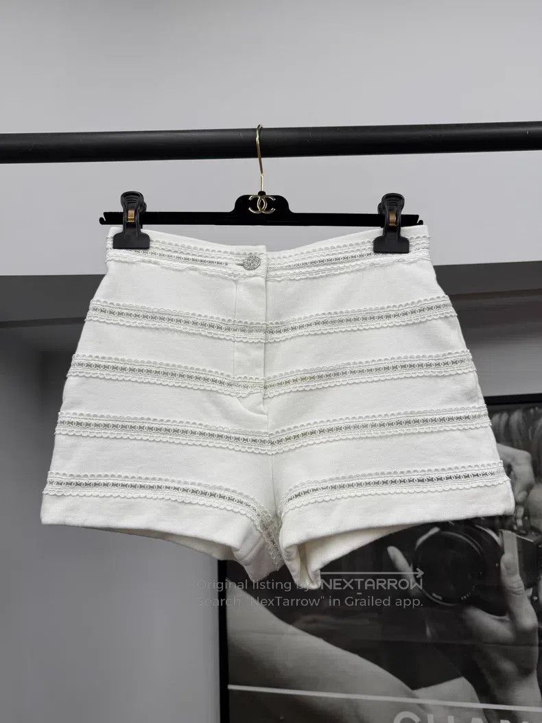 Chanel Chanel 24M white hollow striped short sleeve Size 24" / US 00 / IT 34 - 1 Thumbnail
