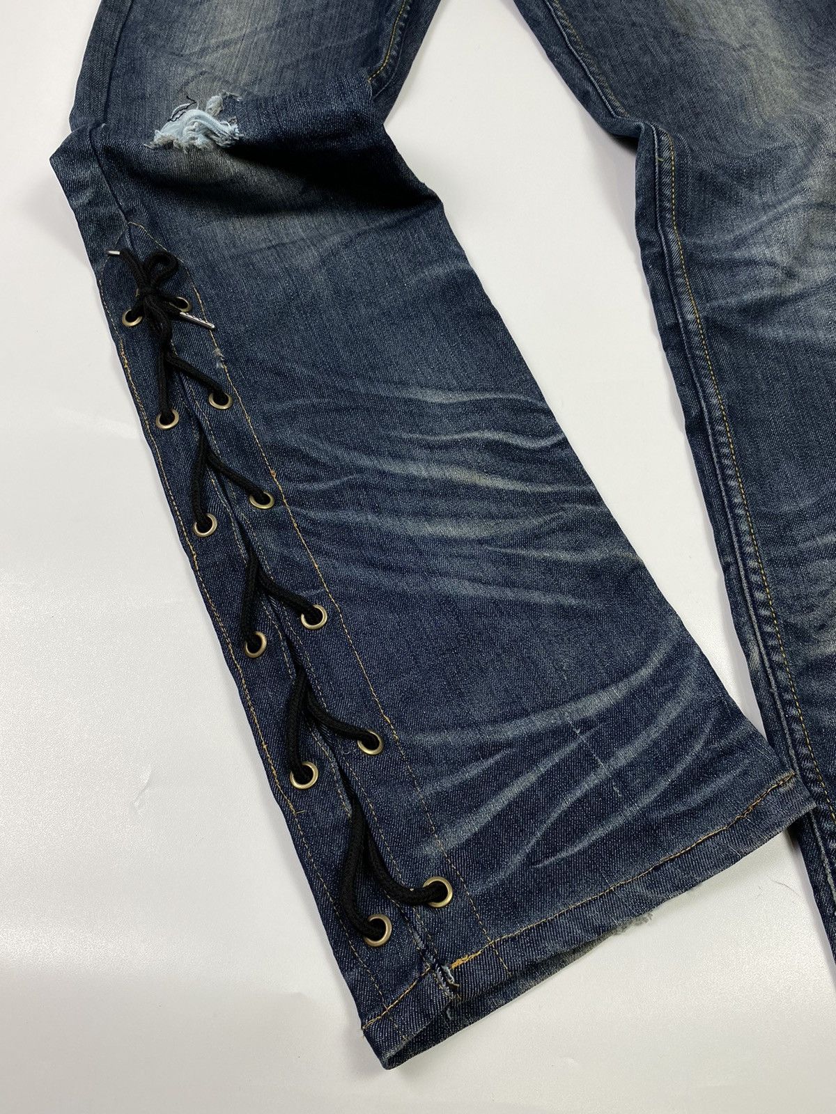 Jean lace up gaudi homme mudwash pant ifsixwasnine vkei style Size US 31 - 3 Thumbnail