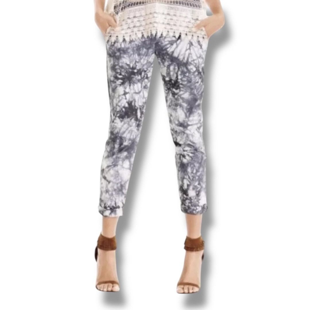 Other CAbi marbled gray and white jogger style pants womens medium Size 33" - 1 Thumbnail