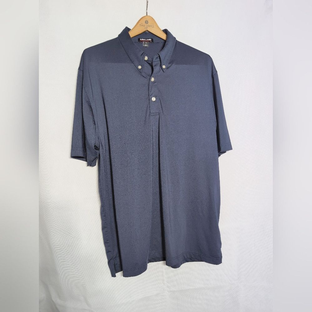 Kirkland Signature Men's Navy Blue Polo Shirt Sz XL Golf Shirt Size US XL / EU 56 / 4 - 4 Thumbnail