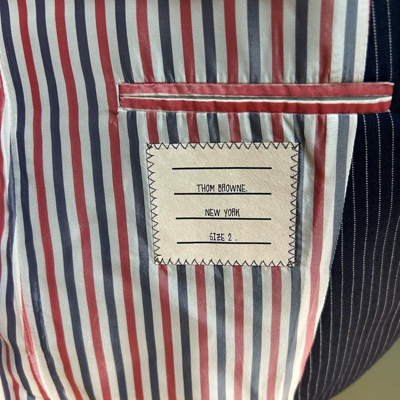 Thom Browne Thom Browne size2 Patchwork striped suit jacket Size 38S - 4 Thumbnail