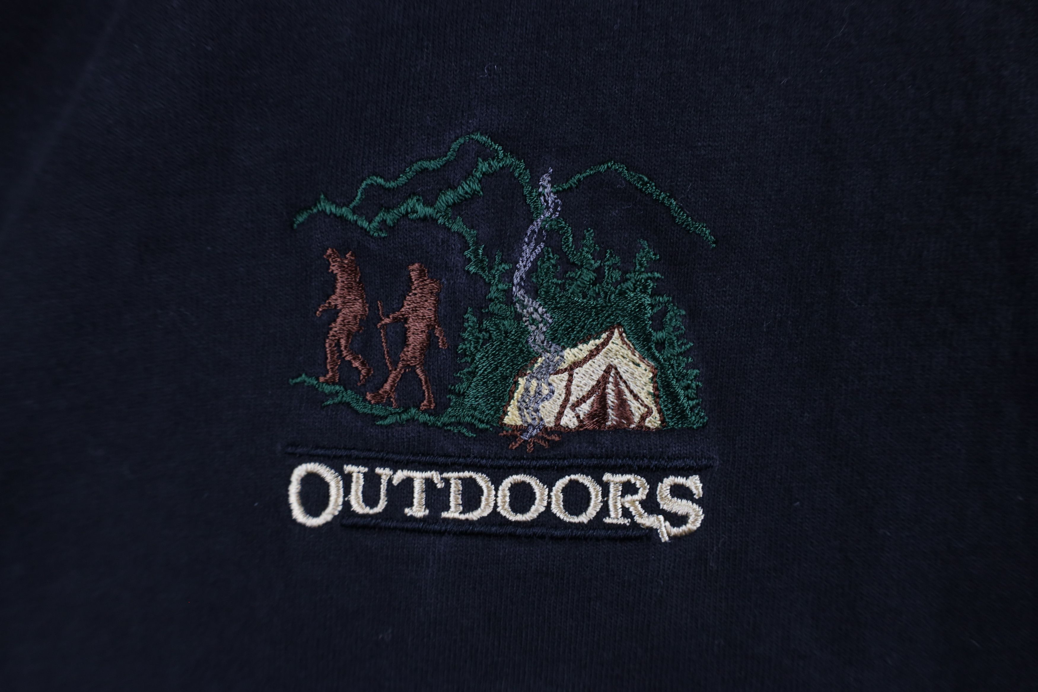 Vintage Vintage 90s Streetwear Out Outdoors T-Shirt Black Cotton USA Size US XL / EU 56 / 4 - 4 Thumbnail