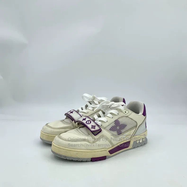 Louis Vuitton Louis Vuitton White logo presbyopic lace-up casual flat sn Size US 7 / EU 40 - 1 Thumbnail