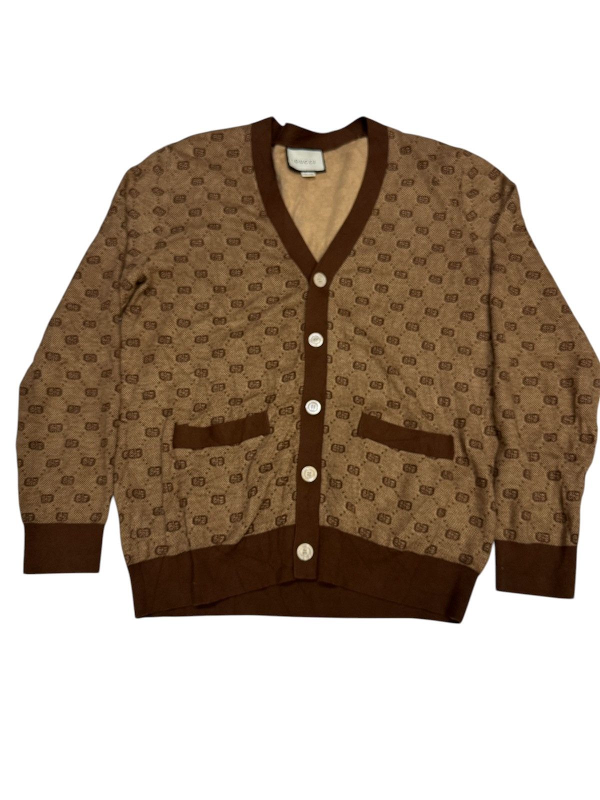 Gucci Gucci cardigan featuring an all-over monogram GG jacquard Size US XL / EU 56 / 4 - 1 Thumbnail