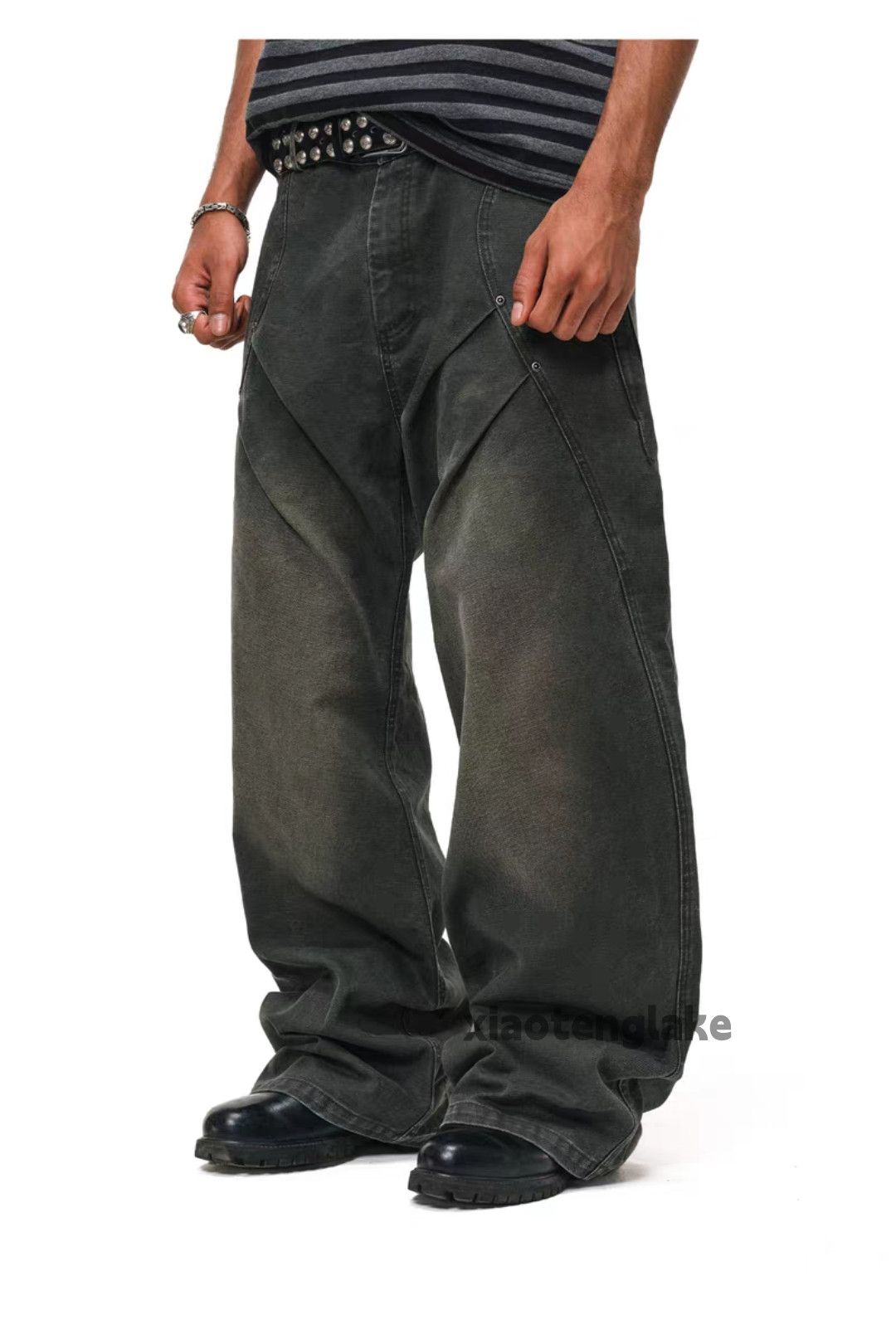 Vintage Utility washed faded loose baggy skate pleated cargo pants Size US 34 / EU 50 - 9 Thumbnail