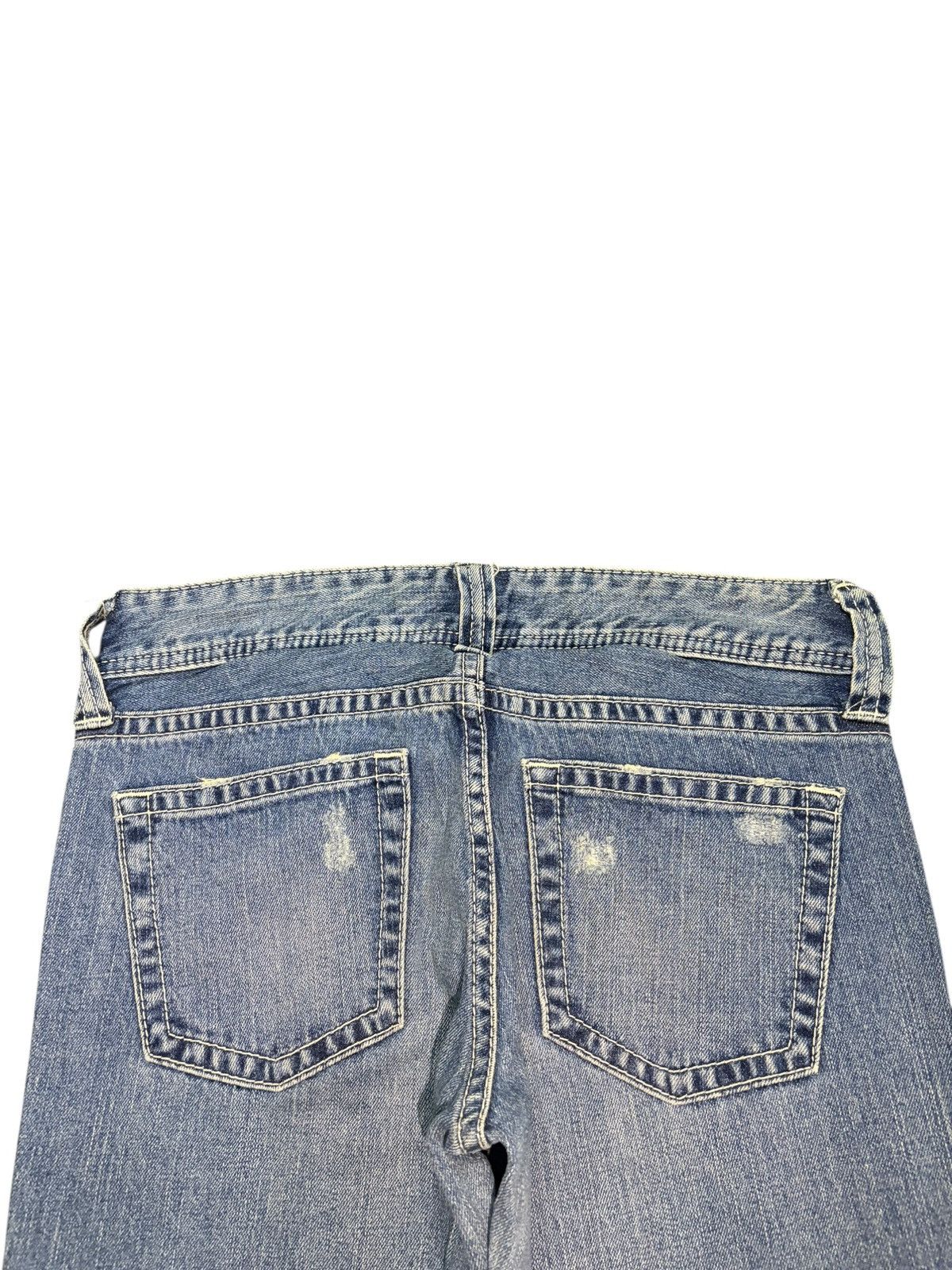 Uniqlo Vintage Japanese Uniqlo Distress Low Rise Flare Jeans Size 28" / US 6 / IT 42 - 4 Thumbnail