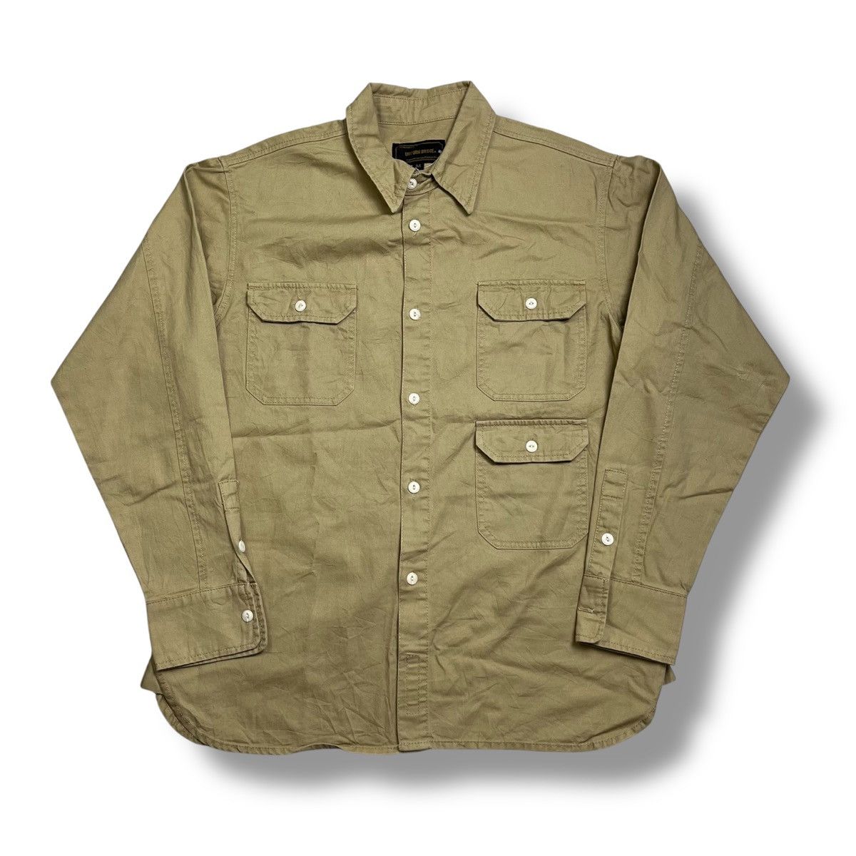Issey Miyake Uniform Bridge Utility Pocket Button Shirt — Khaki / Size M Size US M / EU 48-50 / 2 - 2 Thumbnail