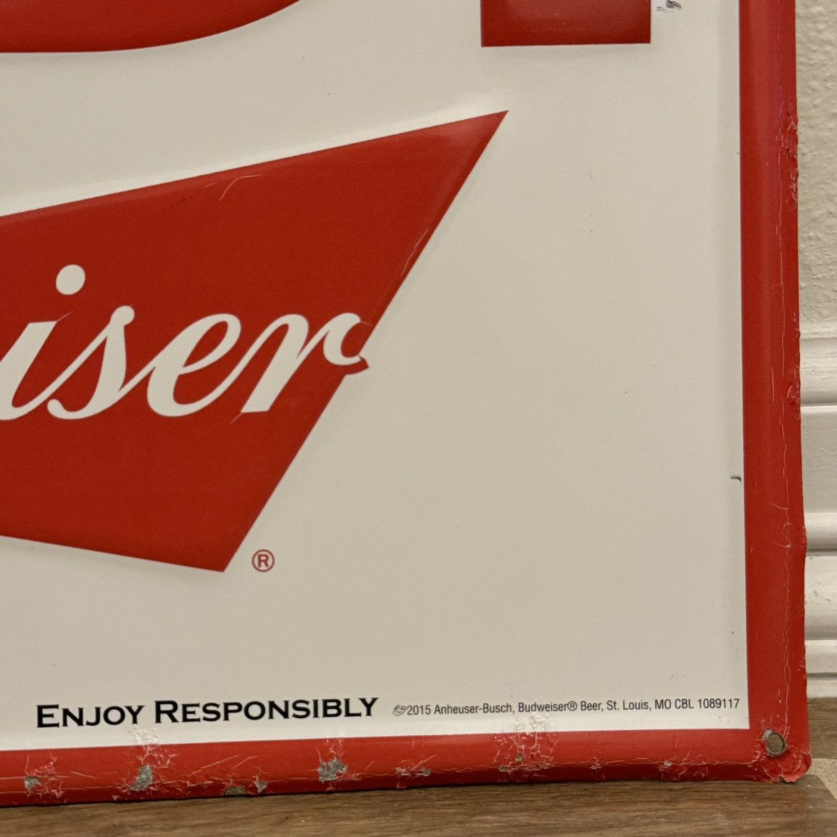 Budweiser × Vintage 2015 Budweiser “WE I.D.” | 24x24in | Beer Tin Bar Sign Size ONE SIZE - 5 Thumbnail