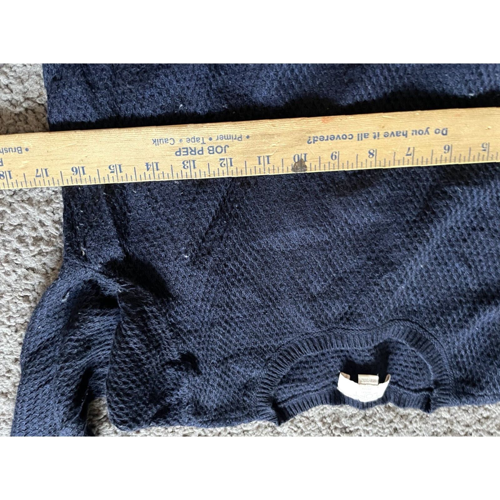 Loft VINTAGE LOFT Women Sweater Pullover Crew Neck Navy Blue PXS Petite Oversized Casual Knit Wool Acrylic Knitwear Mens Women? Size XS / US 0-2 / IT 36-38 - 4 Thumbnail