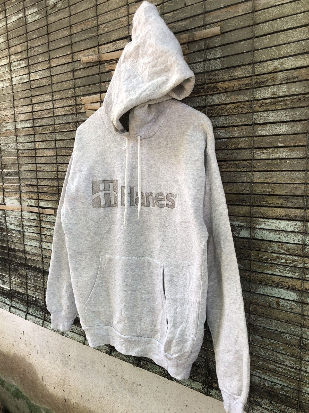 Japanese Brand × Vintage Vintage 5050 Hanes Embroidered Hoodie Sweater Size US L / EU 52-54 / 3 - 4 Thumbnail