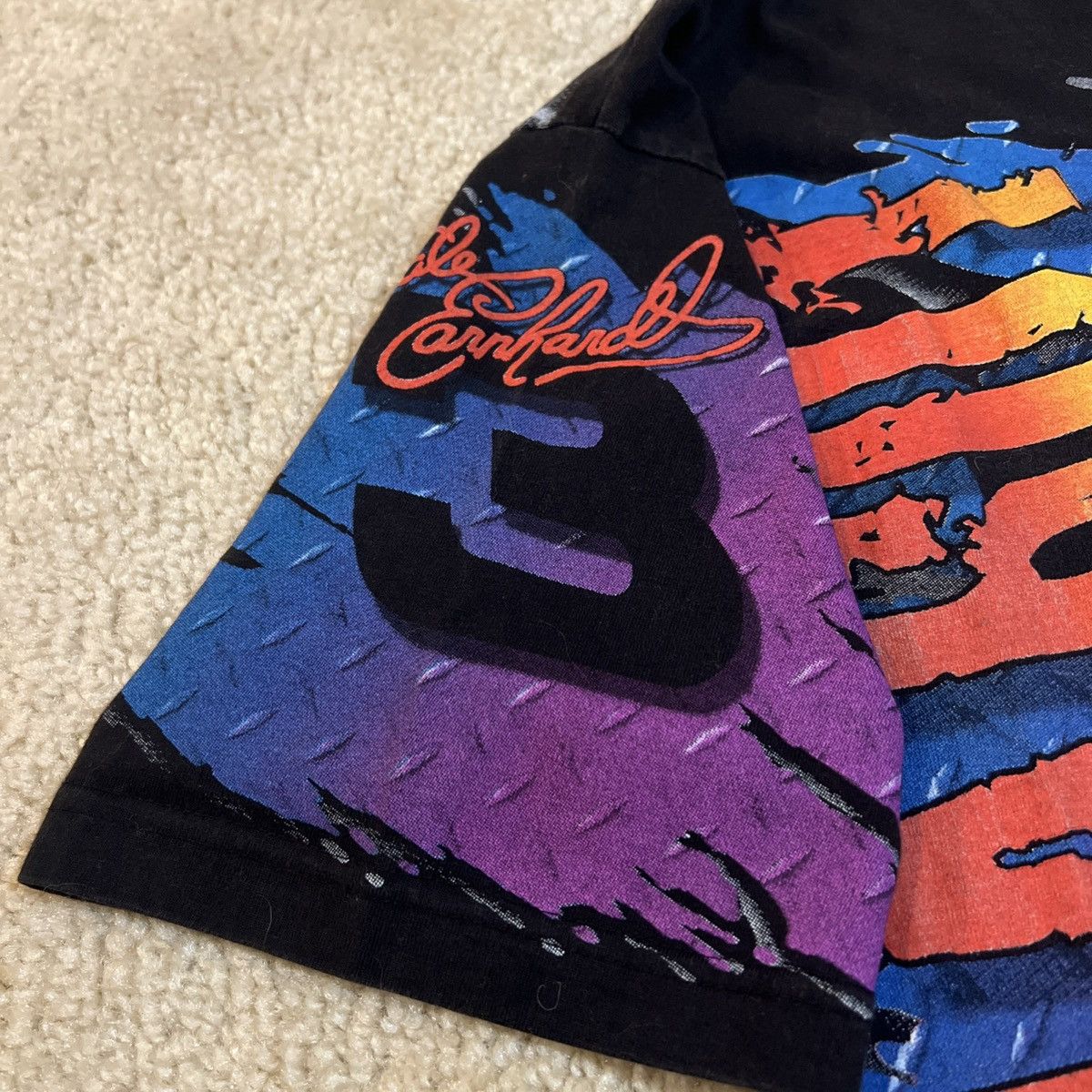 NASCAR Dale Earnhardt Shirt Mens Black AOP Big Face Nascar Size US XL / EU 56 / 4 - 5 Thumbnail