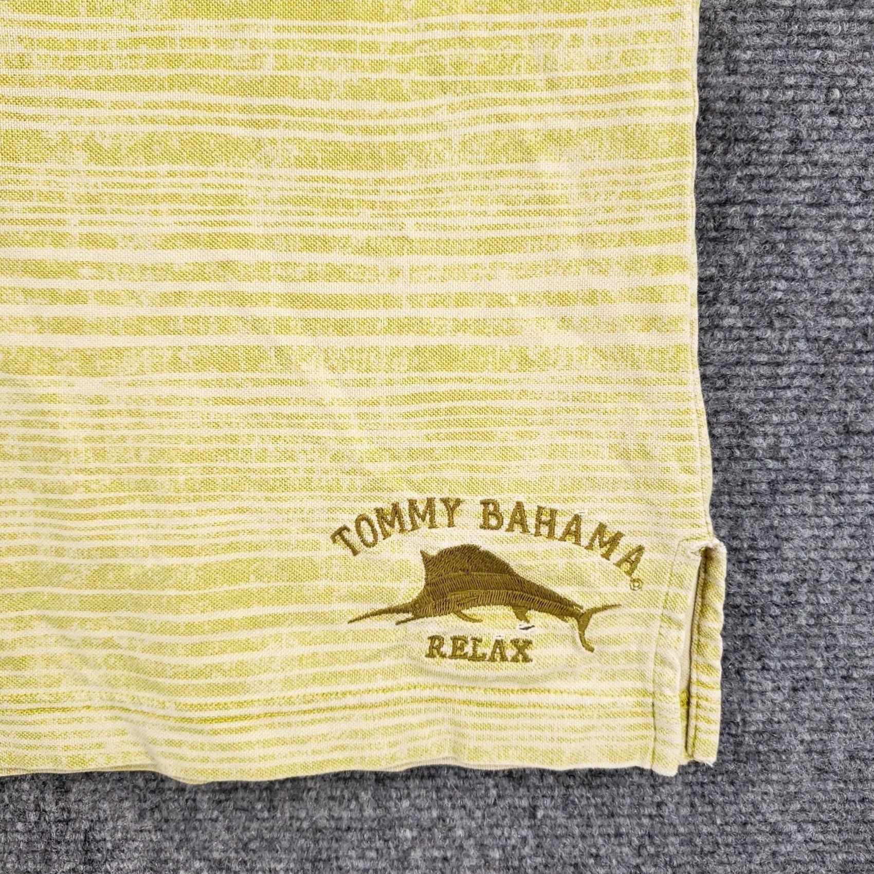 Tommy Bahama Tommy Bahama Relax Polo Shirt Mens XL Yellow Short Sleeve Striped Casual Preppy Shirt Polo Mens XL Yellow Striped Casual Preppy Size US XL / EU 56 / 4 - 3 Thumbnail