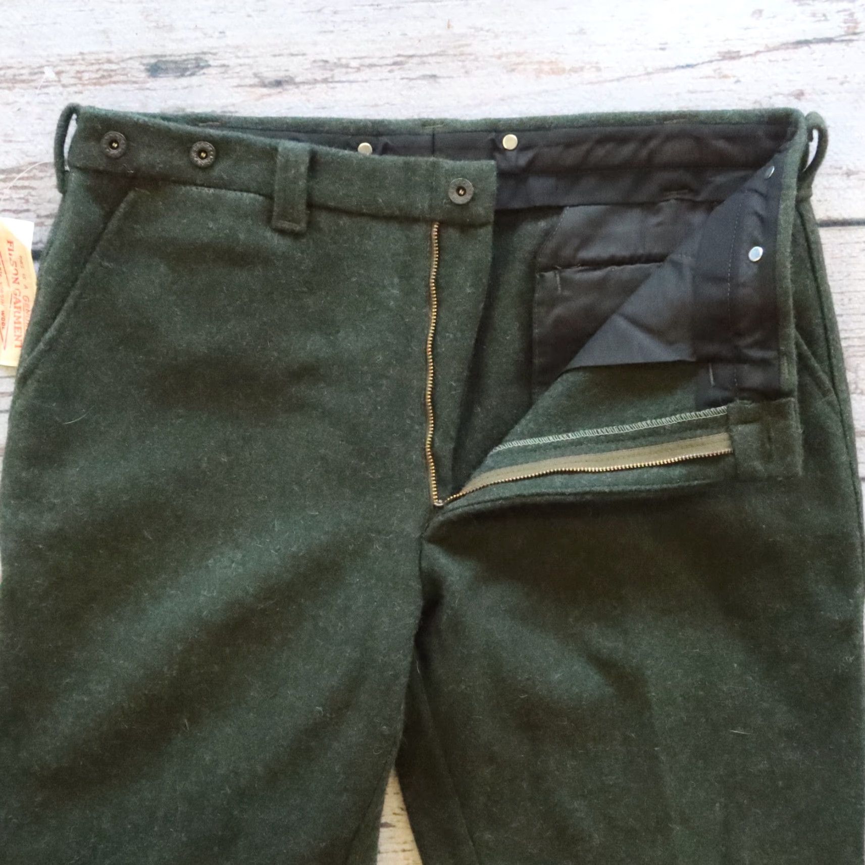 Filson VINTAGE Filson Wool Pants - Men - Pants - Size 38 - Green - 35 in Inseam - Chino Wool - Made in USA Size US 38 / EU 54 - 3 Thumbnail