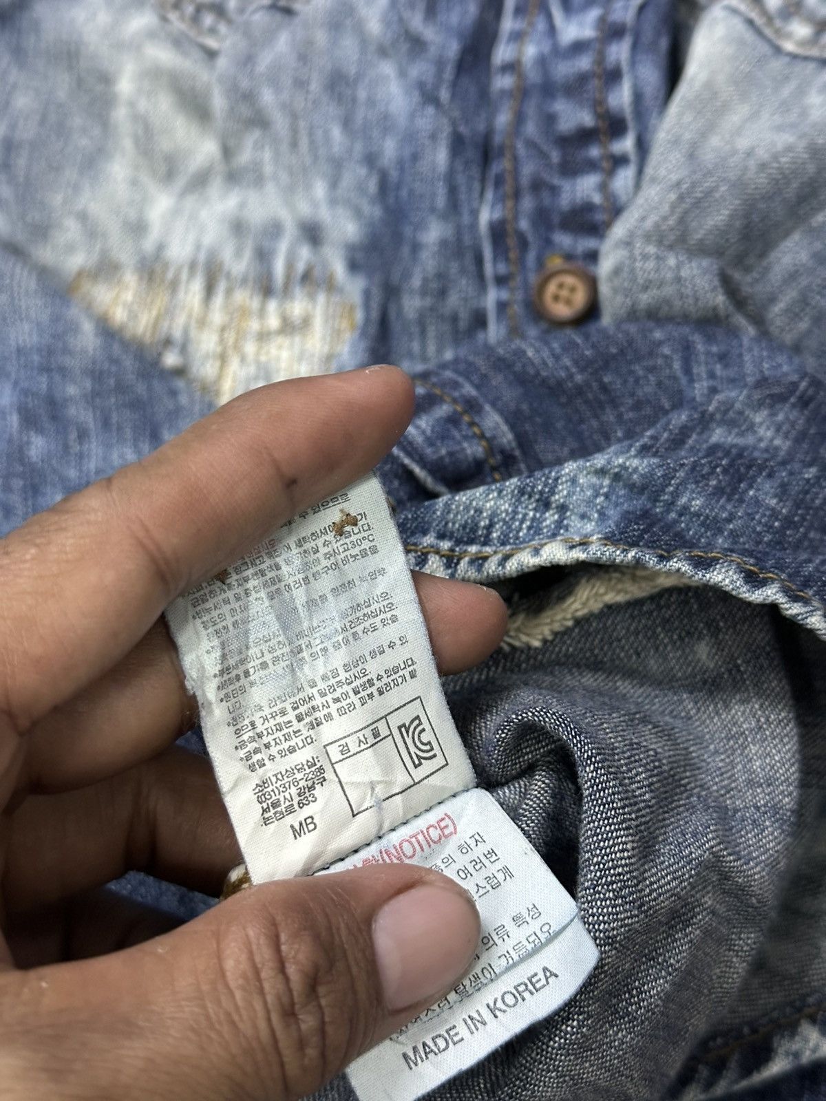 Kapital 00s Distress Style Buckaro Denim Patchwork. Size US L / EU 52-54 / 3 - 15 Thumbnail