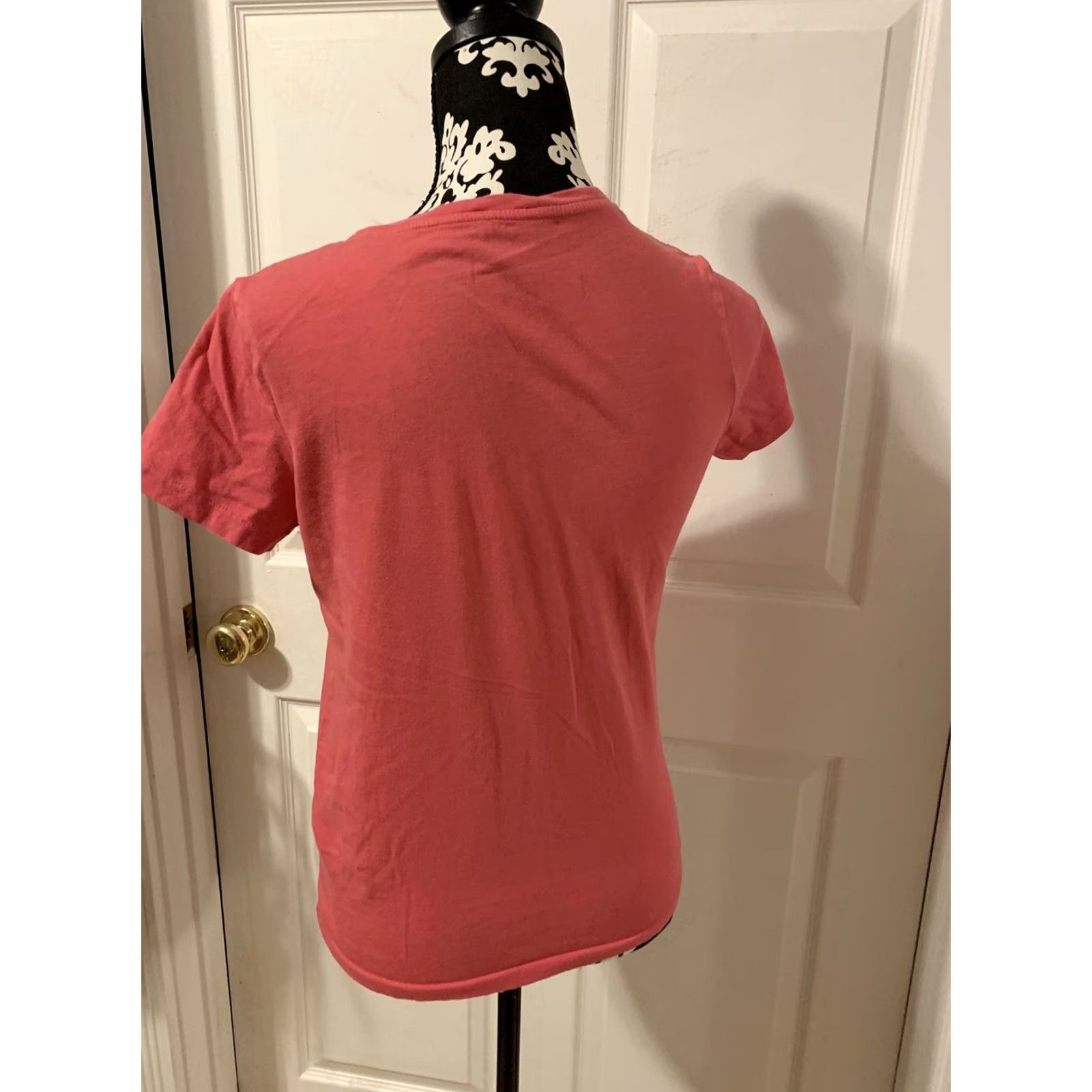 Ralph Lauren Ralph Lauren Polo Womens Pink V Neck T-Shirt 100% Cotton SZ M - 984 - Polo Shirt, Pink, V-Neck, Short Sleeve, 100% Cotton, Regular Size, Women Size M / US 6-8 / IT 42-44 - 4 Thumbnail