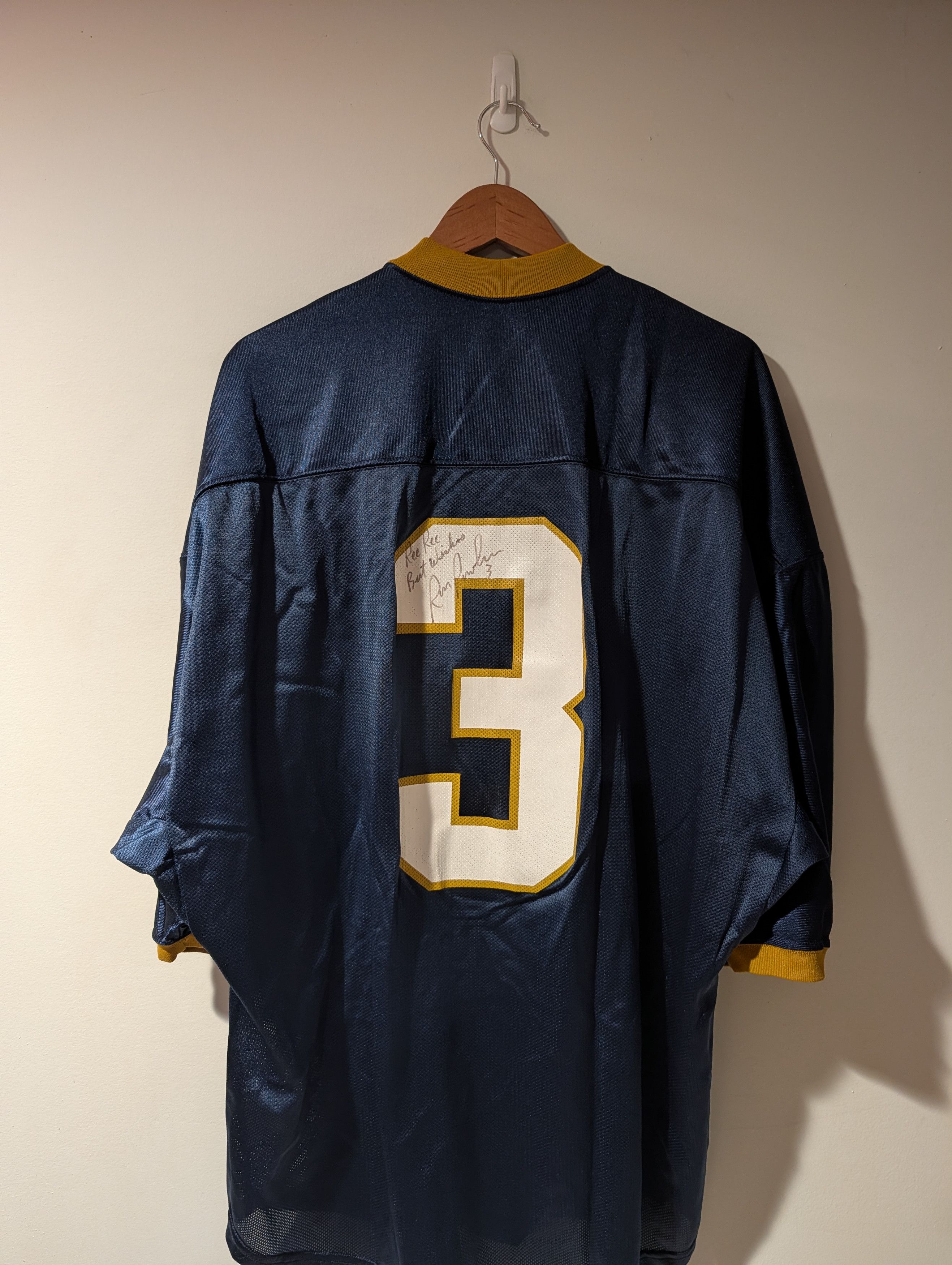 NCAA VTG Notre Dame Fighting Irish Powlus Signed Football Jersey Size US XL / EU 56 / 4 - 1 Thumbnail