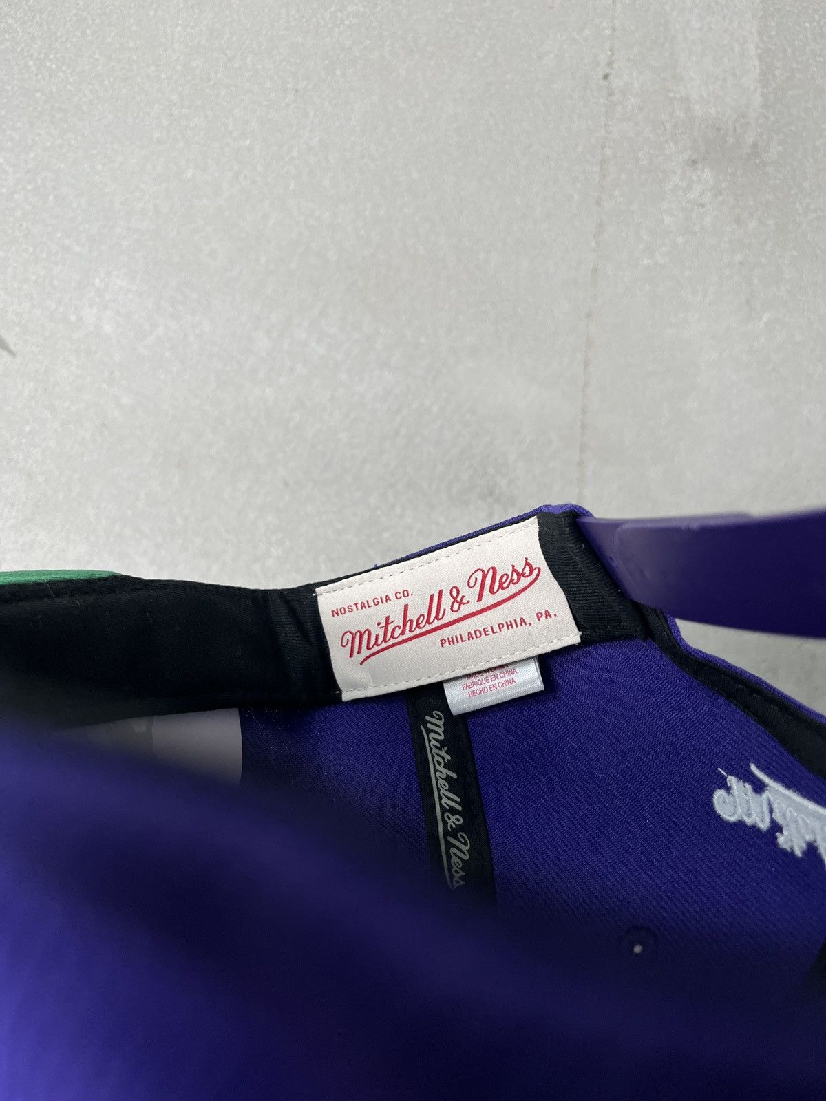 Mitchell & Ness × NBA Rare Mitchell & Ness NBA LA Lakers B2B Purple Snapback Hat Size ONE SIZE - 7 Thumbnail