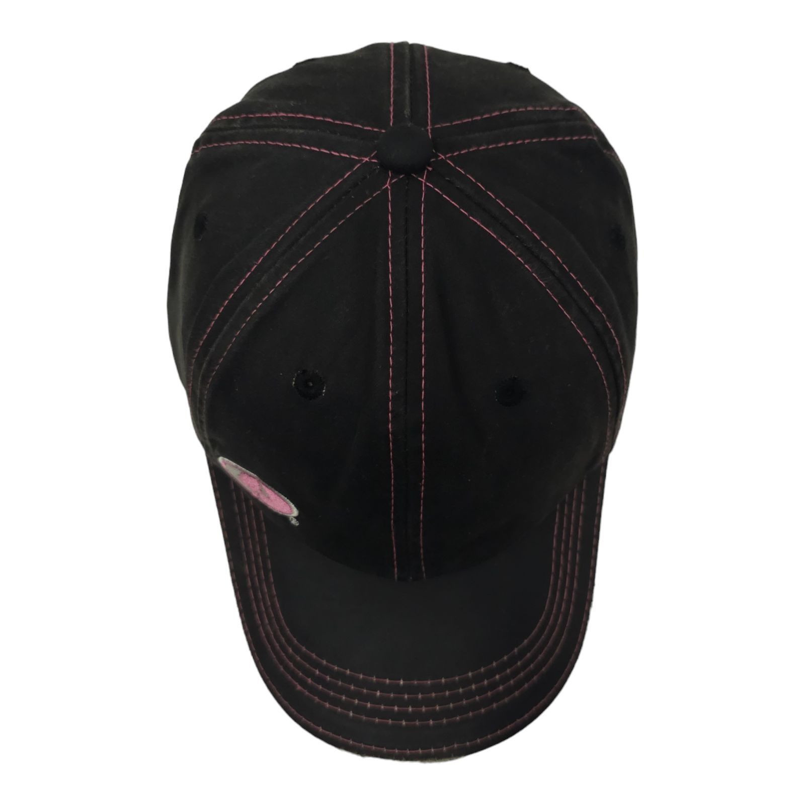 Signatures Mossy Oak Black Pink Distressed Tuck Strap Adjustable Cap Size ONE SIZE - 6 Thumbnail