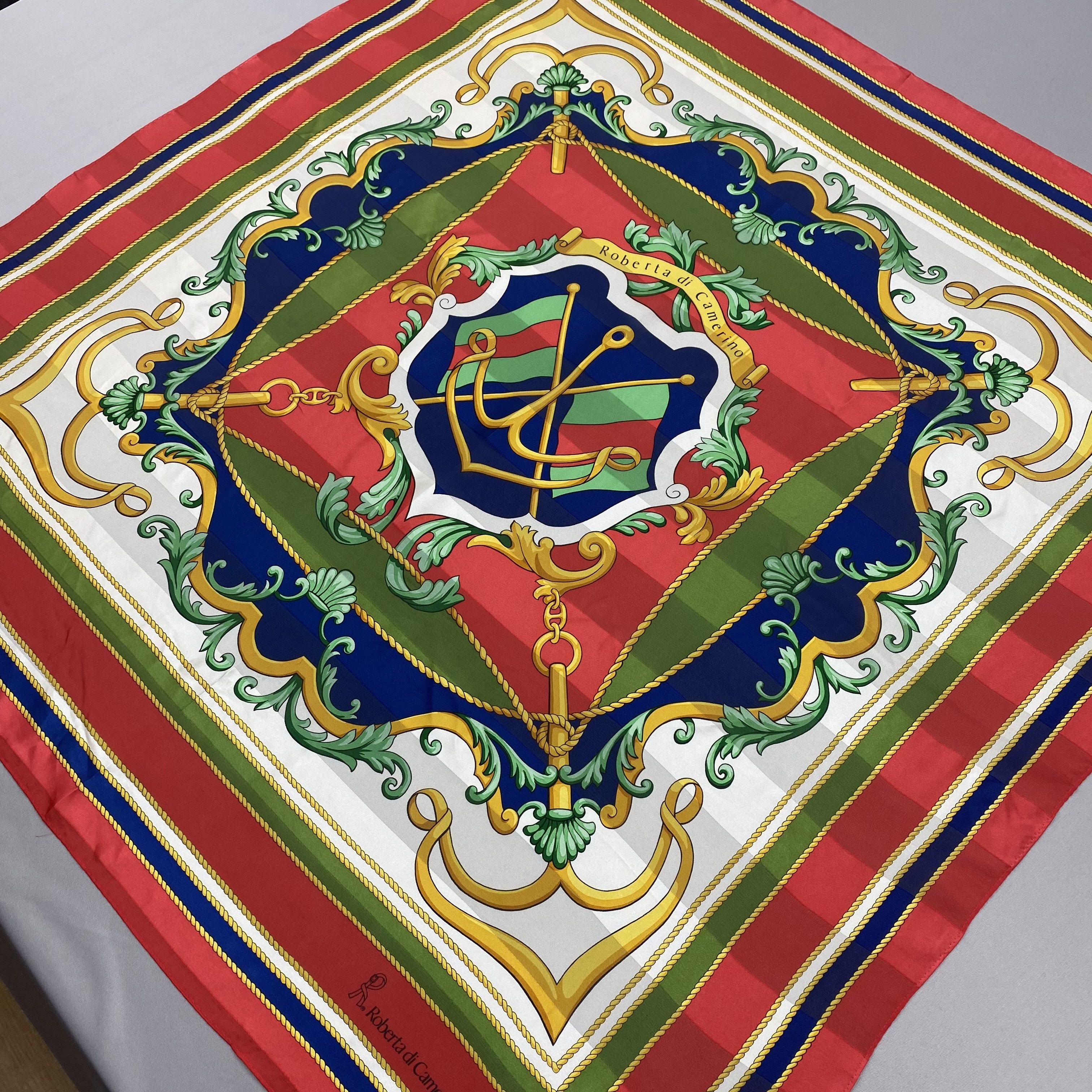 Roberta di Camerino Vintage Roberta di Camerino SILK Scarf Twill Stole Scarves Size ONE SIZE - 3 Thumbnail