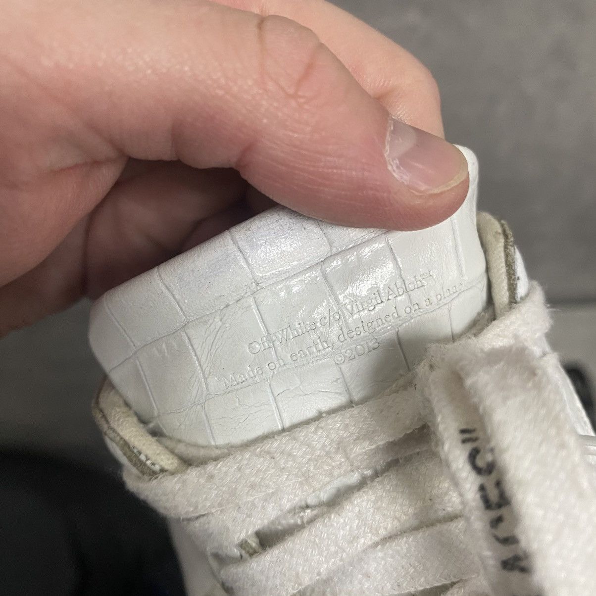 Off-White Off White Vulcanized Low Top White Sneakers Size US 8 / EU 41 - 15 Thumbnail