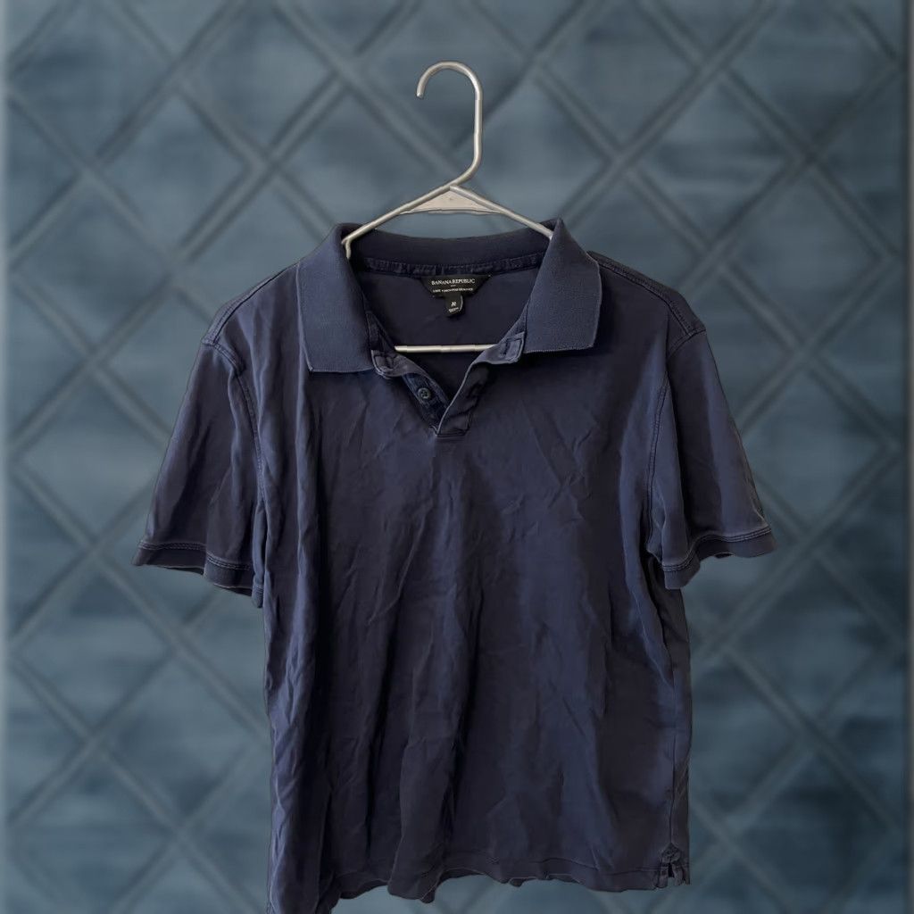 Banana Republic VINTAGE Banana Republic Polo Shirt Adult M Navy 100% Cotton Golf Preppy Men’s Medium Blue Mens Size US M / EU 48-50 / 2 - 1 Thumbnail