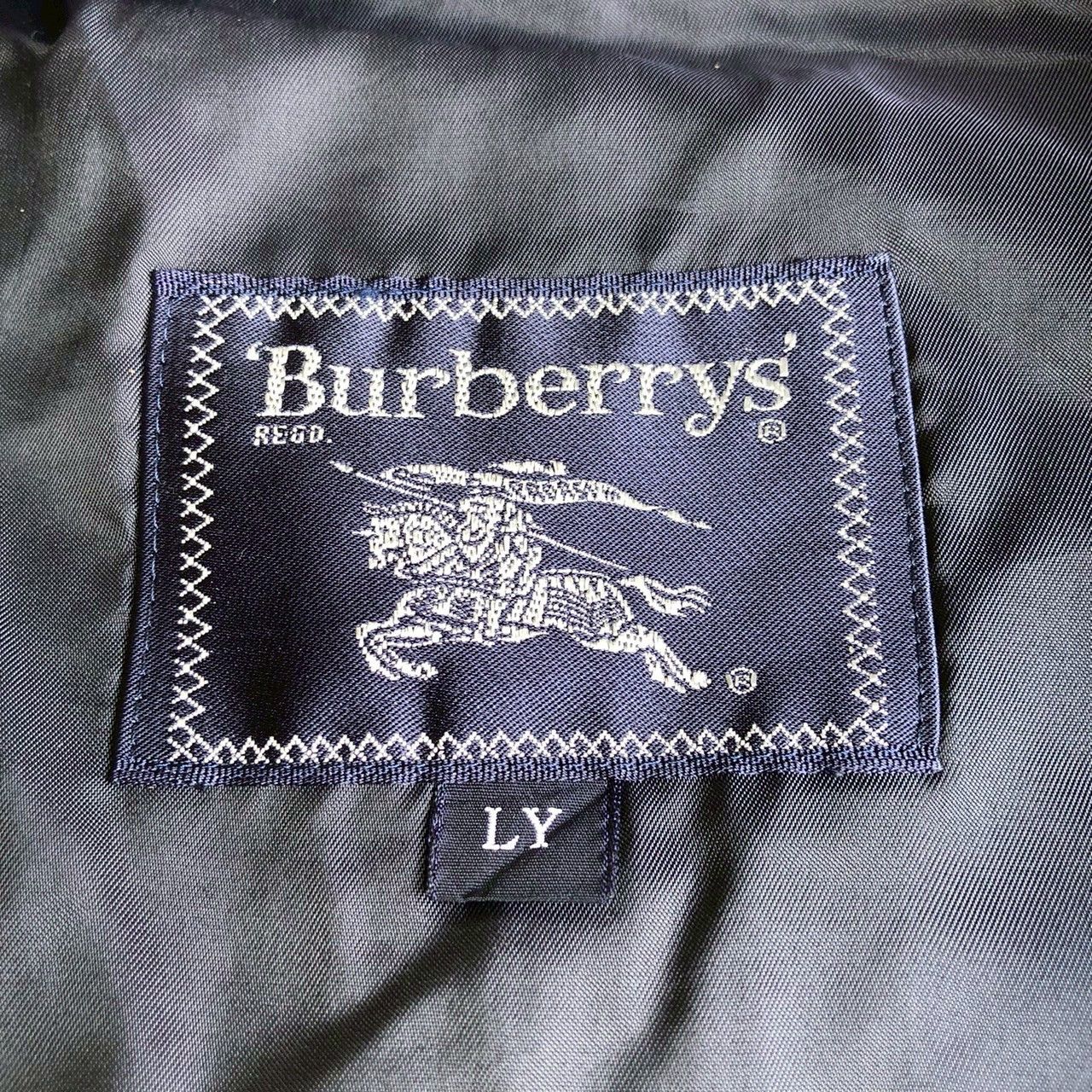 Burberry Vintage 90s Burberrys Navy Trench Coat Jacket Size US L / EU 52-54 / 3 - 9 Thumbnail