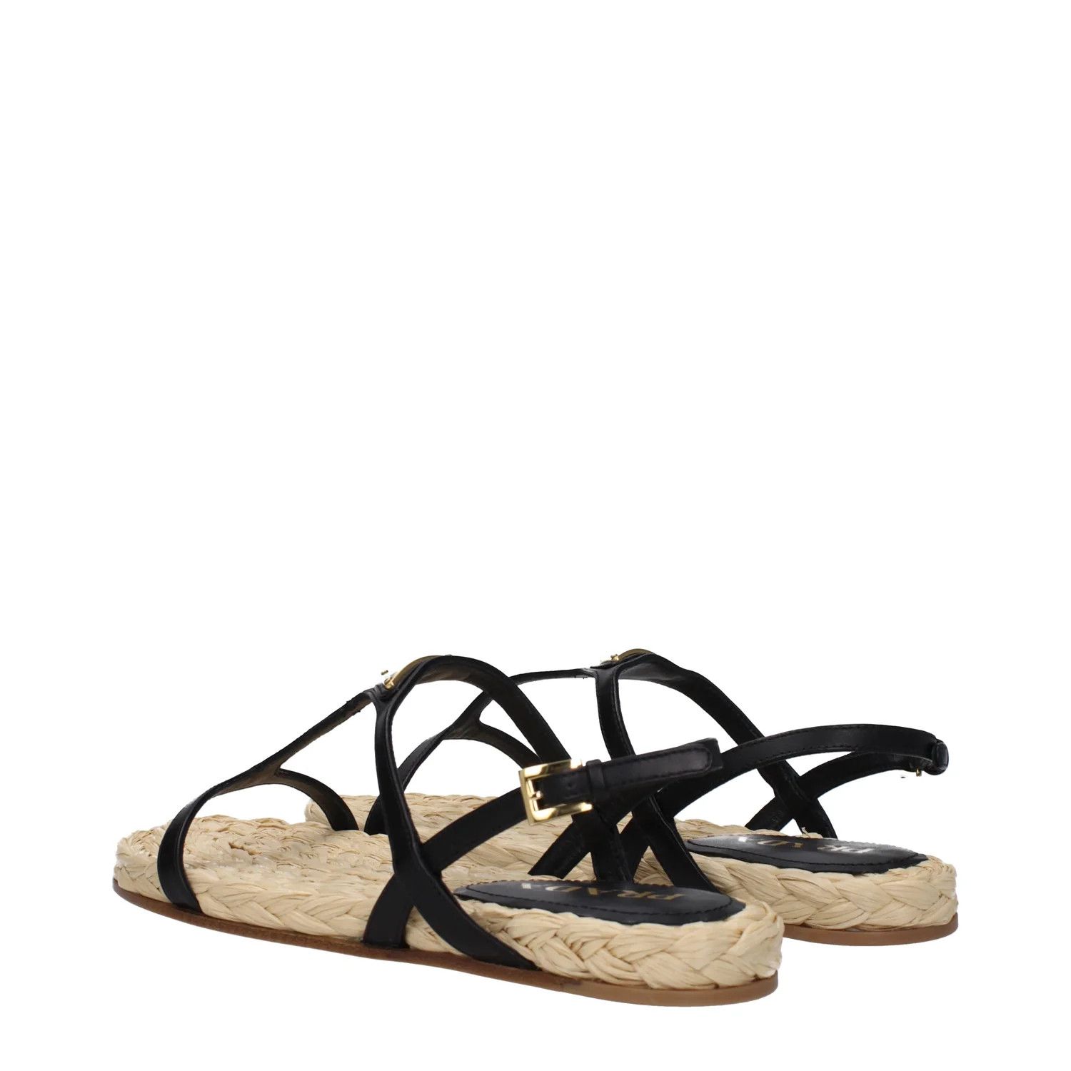 Prada ob1o1e1124 Leather Sandals in Black Size US 6 / IT 36 - 4 Thumbnail