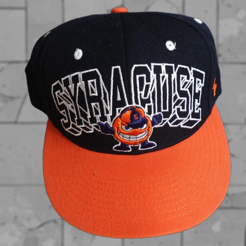 Zephyr VINTAGE Syracuse Hat Zephyr Snapback NEW Black Men One Size Retro Cotton Solid Snapback Hat Mens Size ONE SIZE - 1 Thumbnail