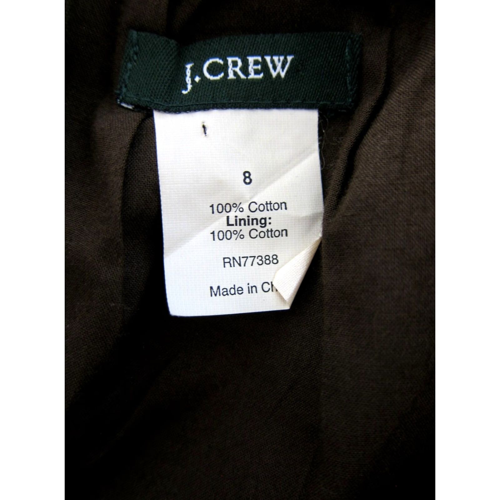 J.Crew Vintage J.Crew 100% Cotton Dark Brown Pocket Sheath Tank Dress Women 8 Size M / US 6-8 / IT 42-44 - 3 Thumbnail