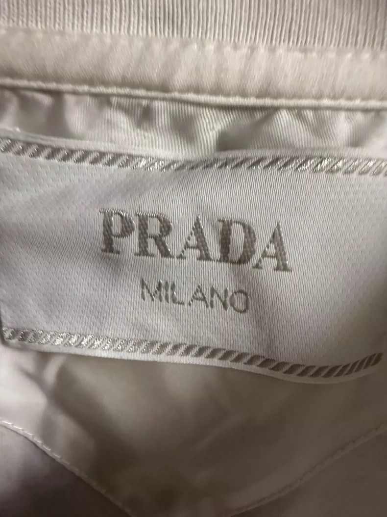 Prada Prada Nylon Short Sleeve Top in White-2506 Size US XL / EU 56 / 4 - 3 Thumbnail