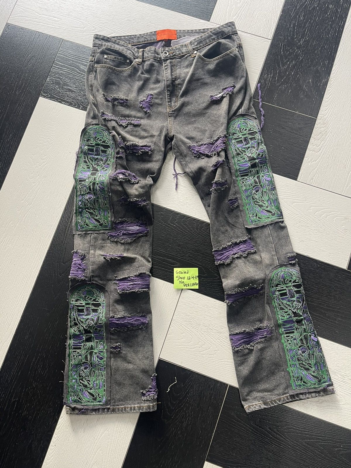 image of Who Decides War Mrdr Brvdo Black Jeans Size 38 in Blue, Men's