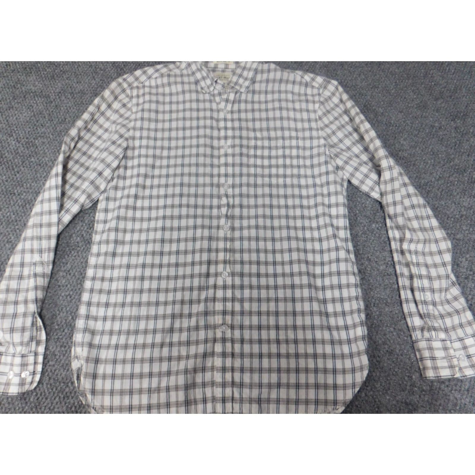 Lucky Brand Lucky Brand Shirt Mens Medium Gray Plaid Button Up Knit Cotton Long Sleeve Collared Regular Size US M / EU 48-50 / 2 - 2 Thumbnail