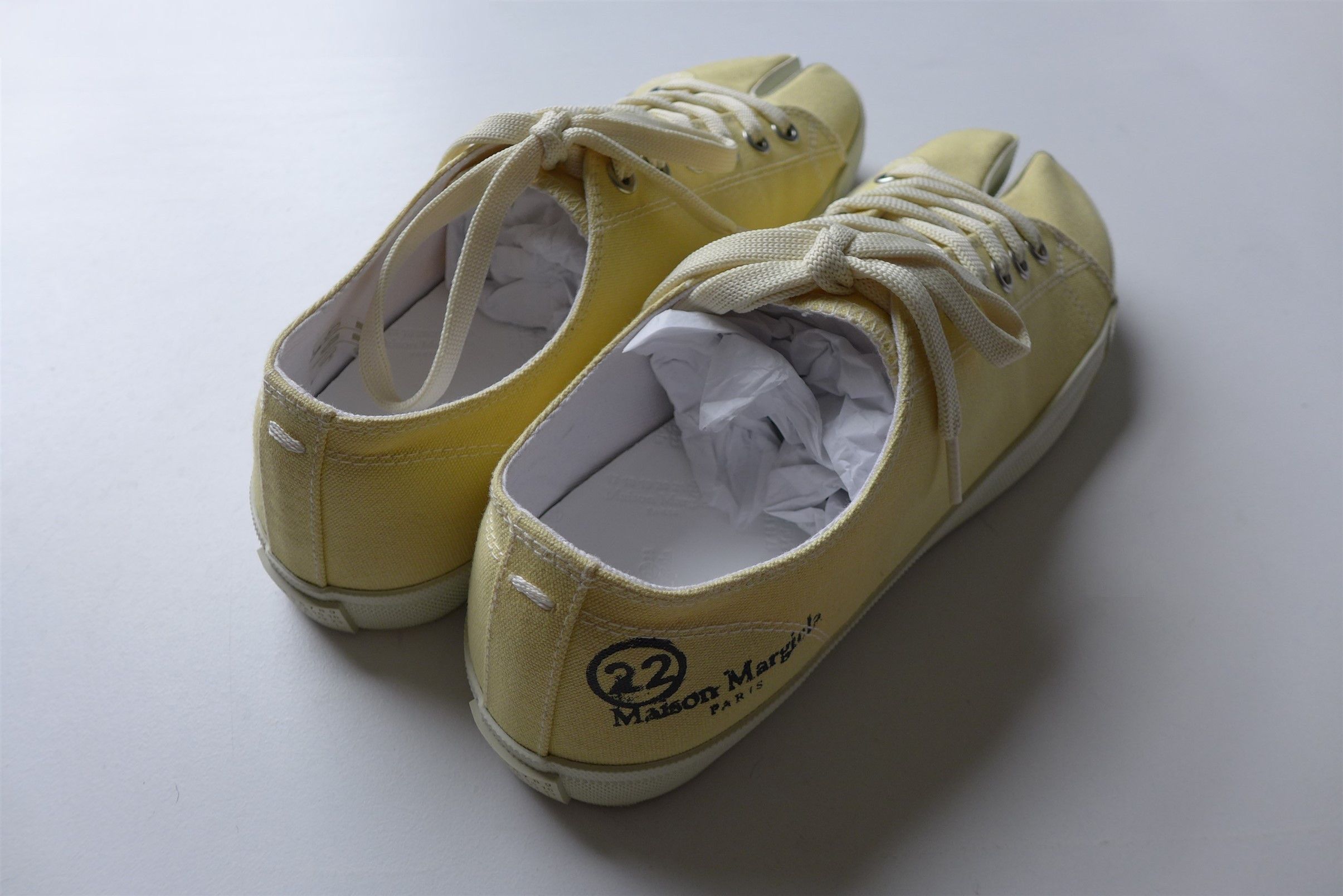 Maison Margiela Margiela Tabi Low Sneakers - Yellow Cotton Canvas Size US 8 / EU 41 - 21 Thumbnail
