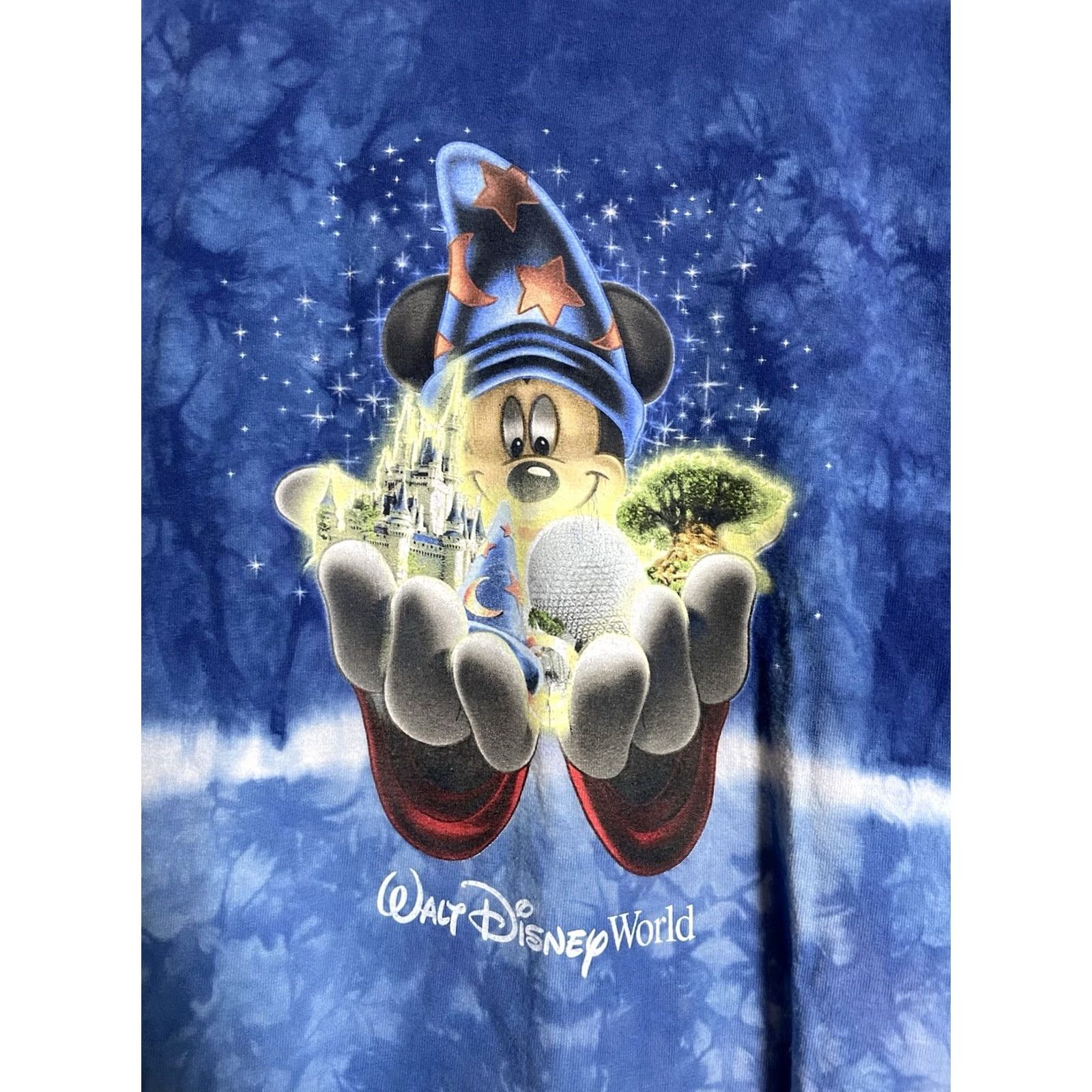 Disney VINTAGE Walt Disney World Shirt Men Cotton Short Sleeve Small Blue Tie-Dye Mickey Mouse Tee Logo 2010s Cartoon Disney World Shirt Mens XS? Size US S / EU 44-46 / 1 - 3 Thumbnail