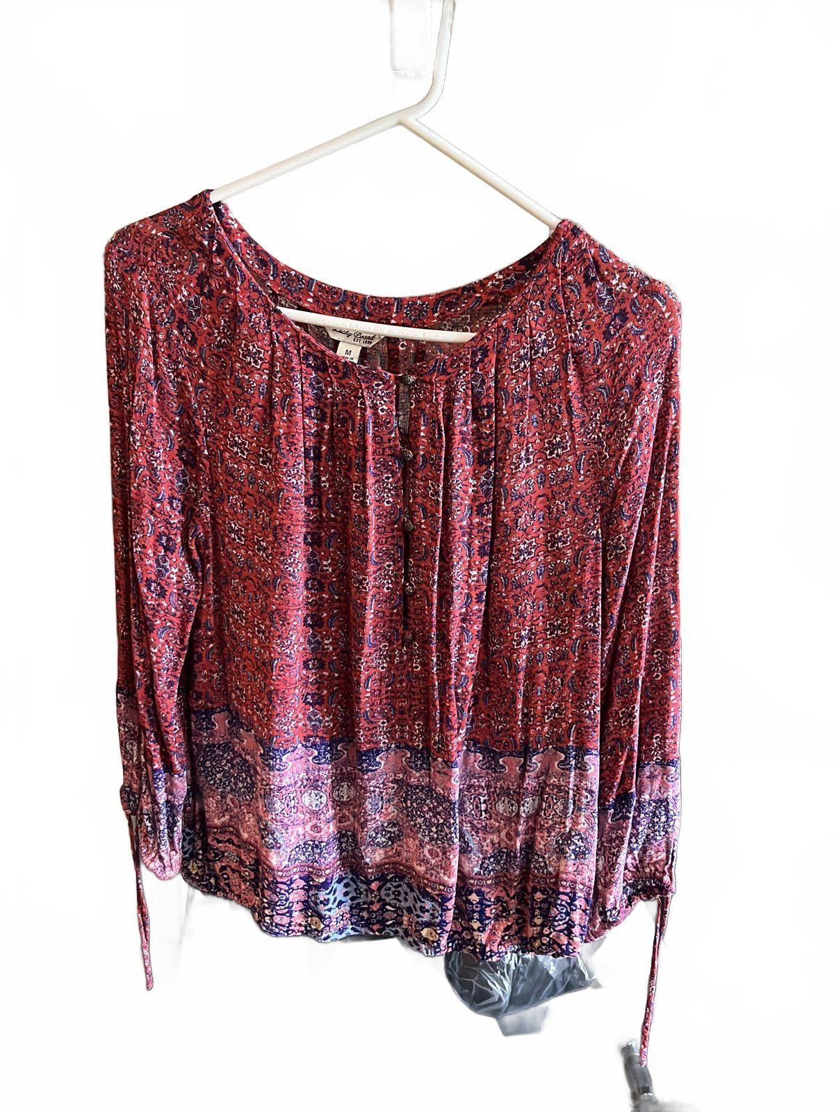 Lucky Brand Lucky Brand Women's Lightweight Boho Top - Medium Size M / US 6-8 / IT 42-44 - 1 Thumbnail