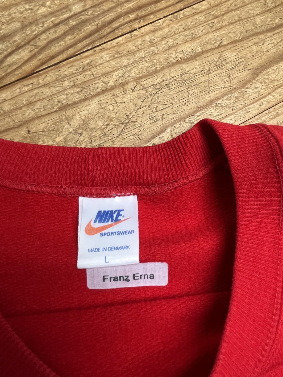 Nike × Vintage Vintage Nike red sweatshirt swoosh Size US M / EU 48-50 / 2 - 5 Thumbnail