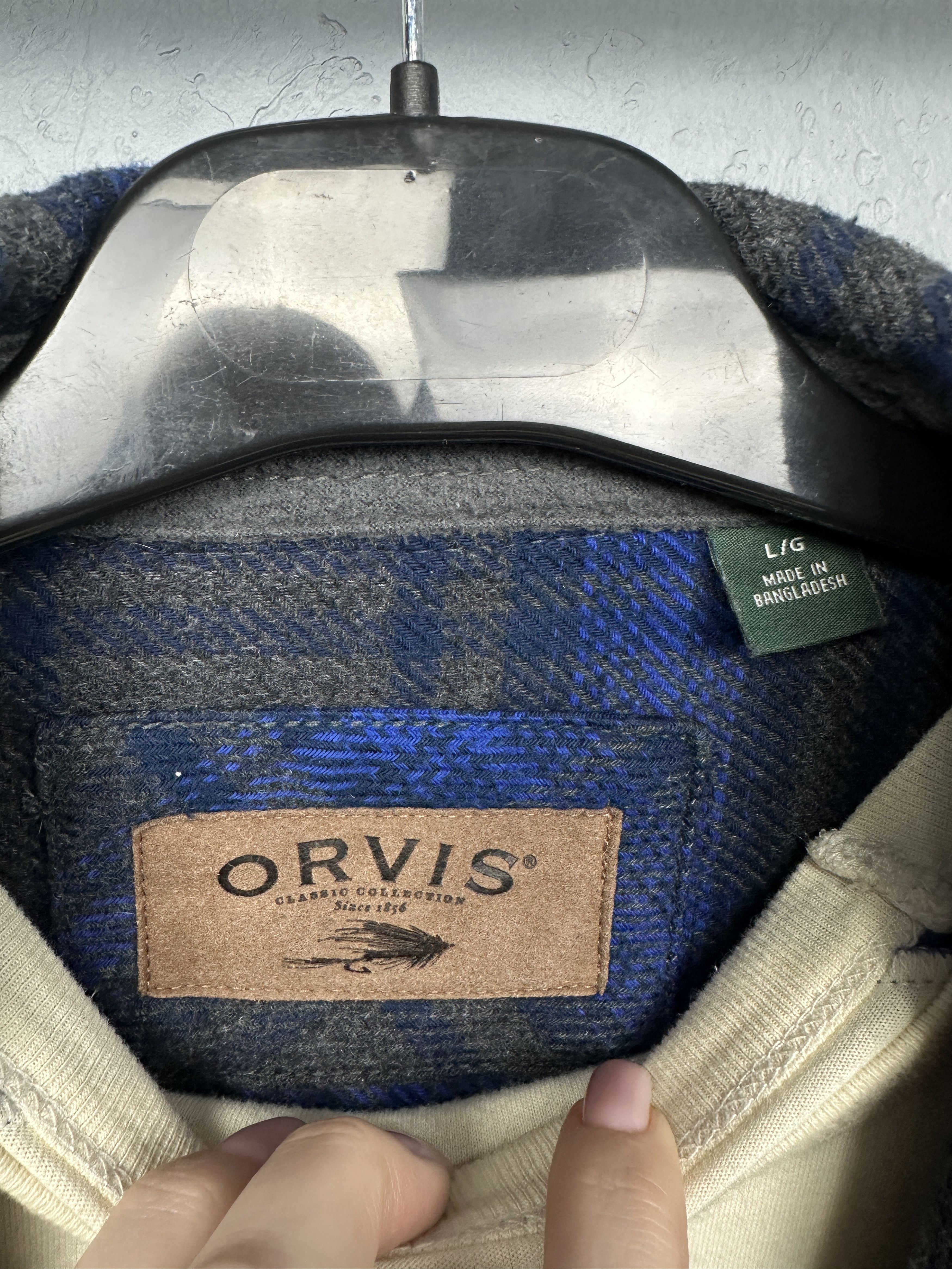 Orvis Orvis Mens Flannel Plaid Shirt Size US L / EU 52-54 / 3 - 3 Thumbnail