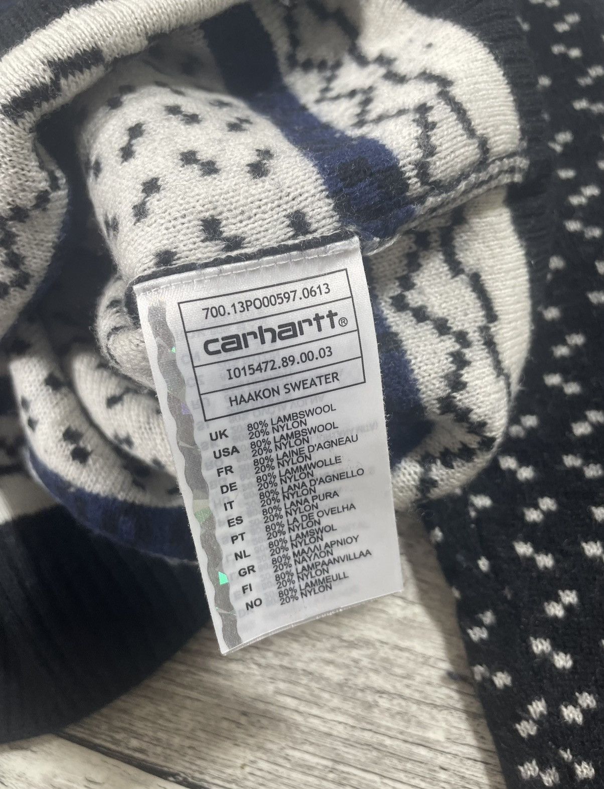 Carhartt Vintage Carhartt Haakon Wool Sweater Abstact Style Size US M / EU 48-50 / 2 - 6 Thumbnail