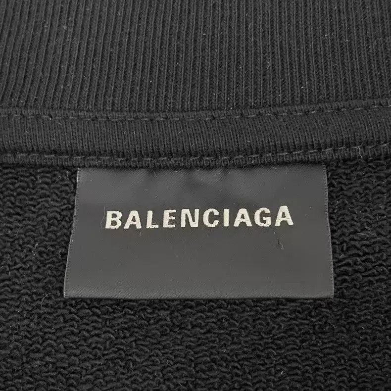 Balenciaga Balenciaga Black Logo Letter Embroidered Cotton Crew Neck Size US M / EU 48-50 / 2 - 5 Thumbnail