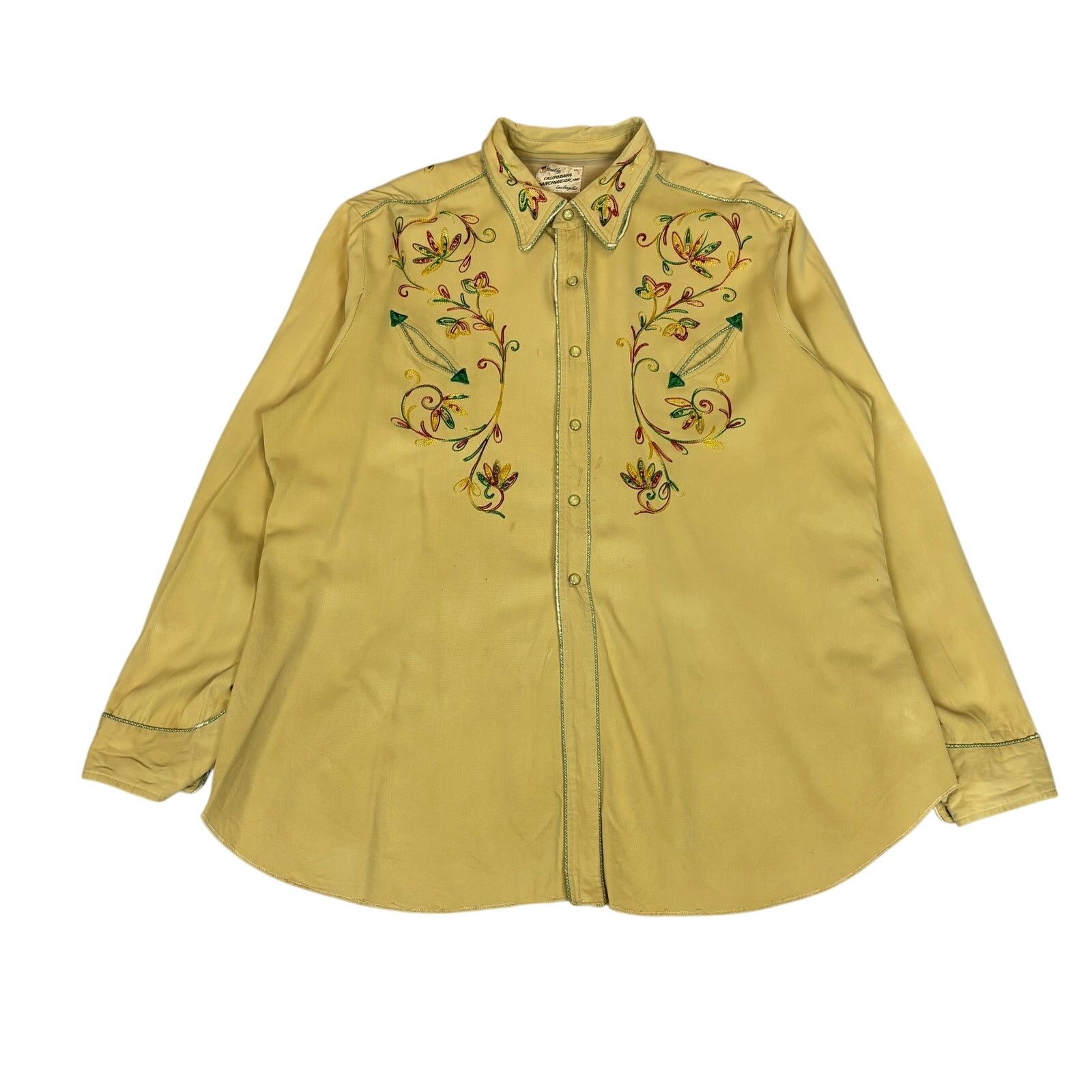 Vintage Vintage 40s California Ranchwear Gabardine Embroidered Size US XL / EU 56 / 4 - 1 Thumbnail