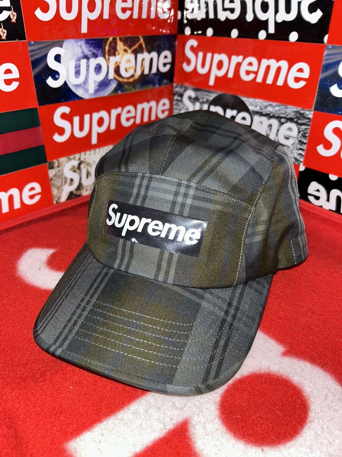 Supreme Supreme GORE-TEX Tech Camp Cap Olive Plaid FW21 NEW Size ONE SIZE - 8 Thumbnail
