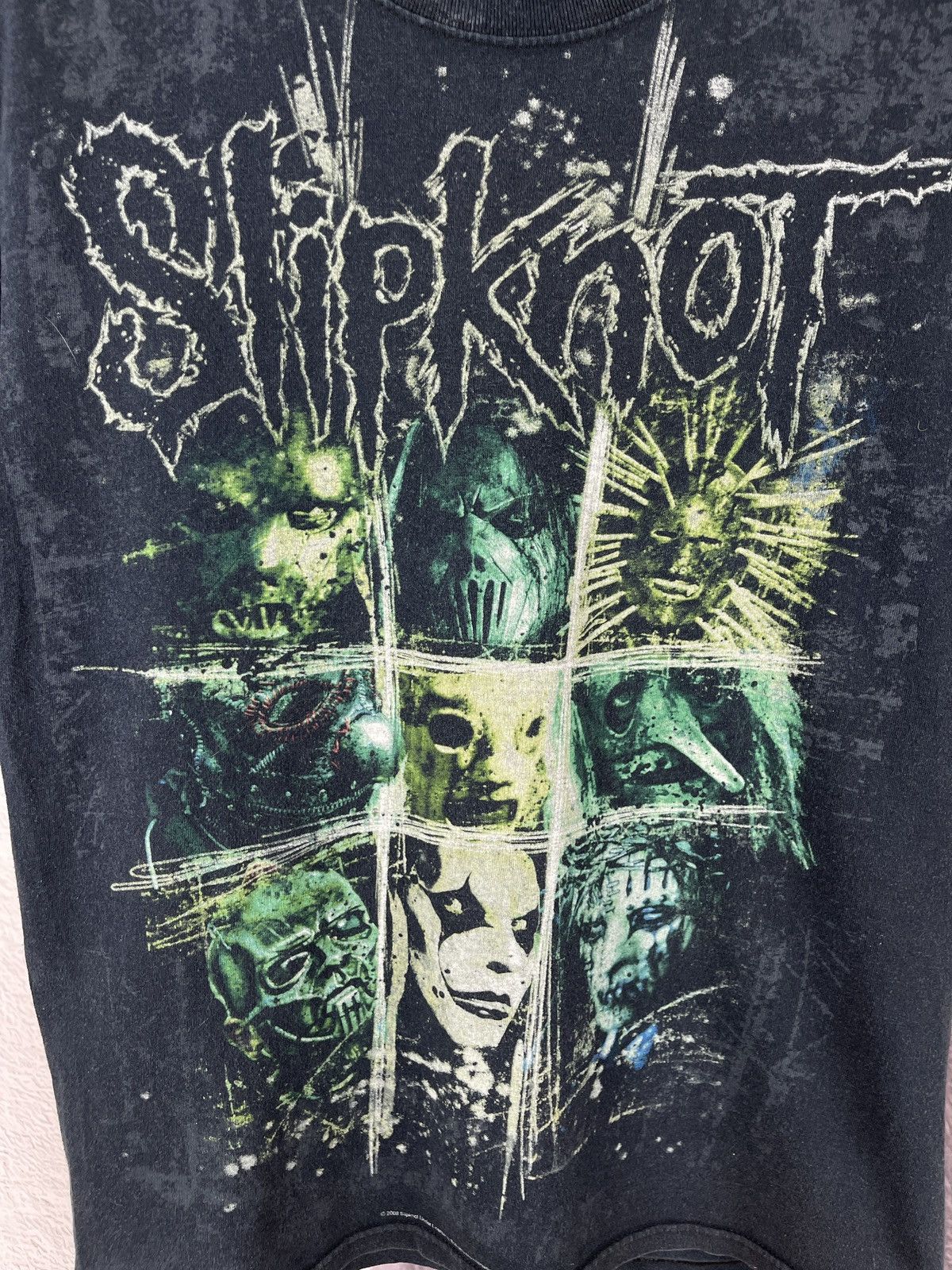 Band Tees Slipknot 2008 Vintage Fruit of The Loom Band Tee Merch Size US M / EU 48-50 / 2 - 4 Thumbnail