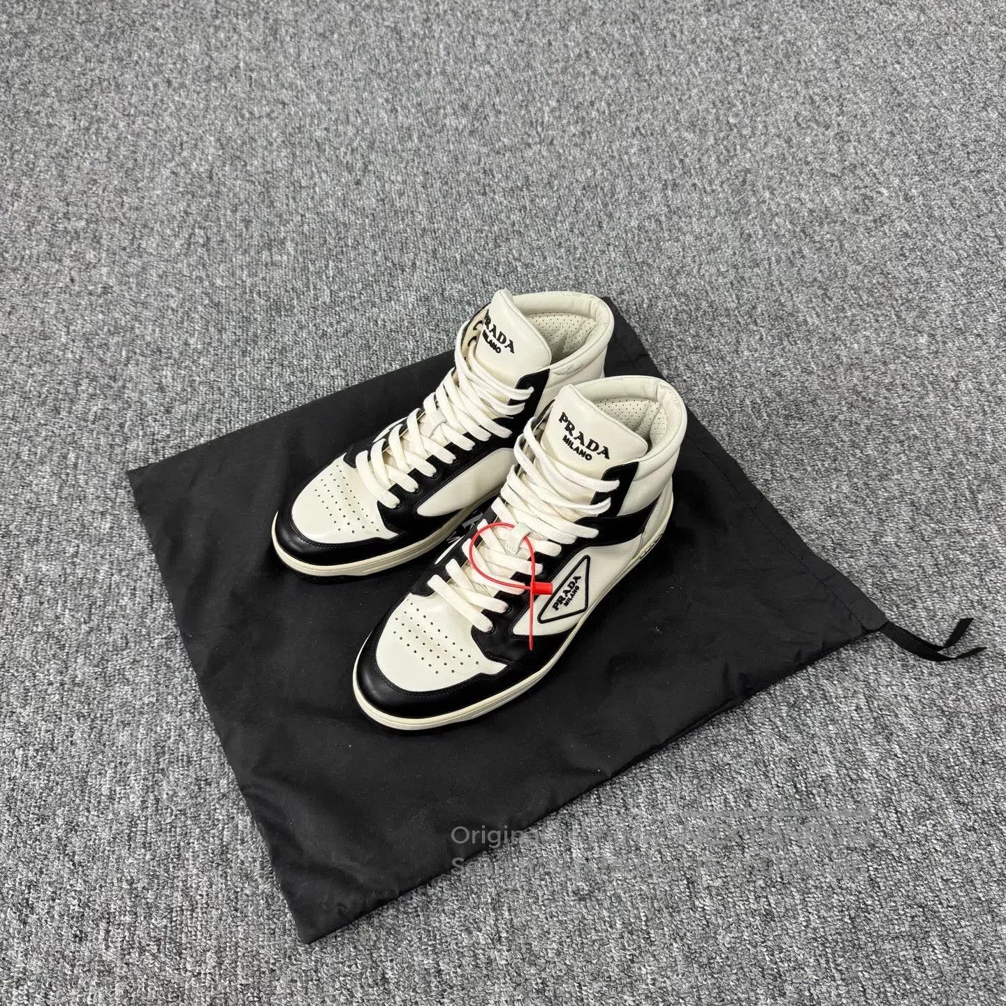 Prada Prada Delta-shaped letter logo; District high-top sneakers Size US 10 / EU 43 - 2 Thumbnail
