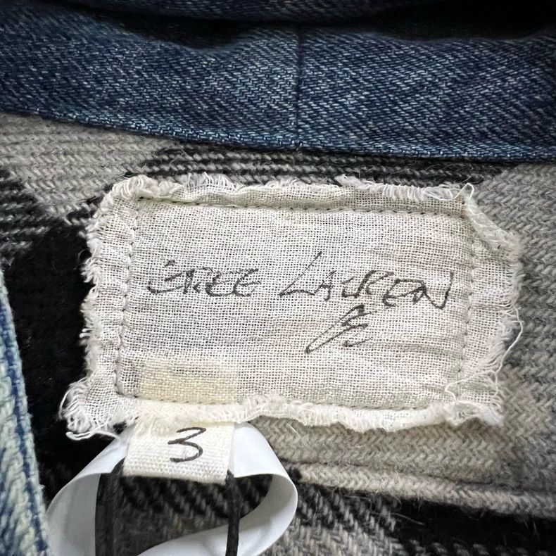 Greg Lauren greg lauren size 3 Plaid patchwork denim shirt 2505-Nextarr Size US L / EU 52-54 / 3 - 5 Thumbnail