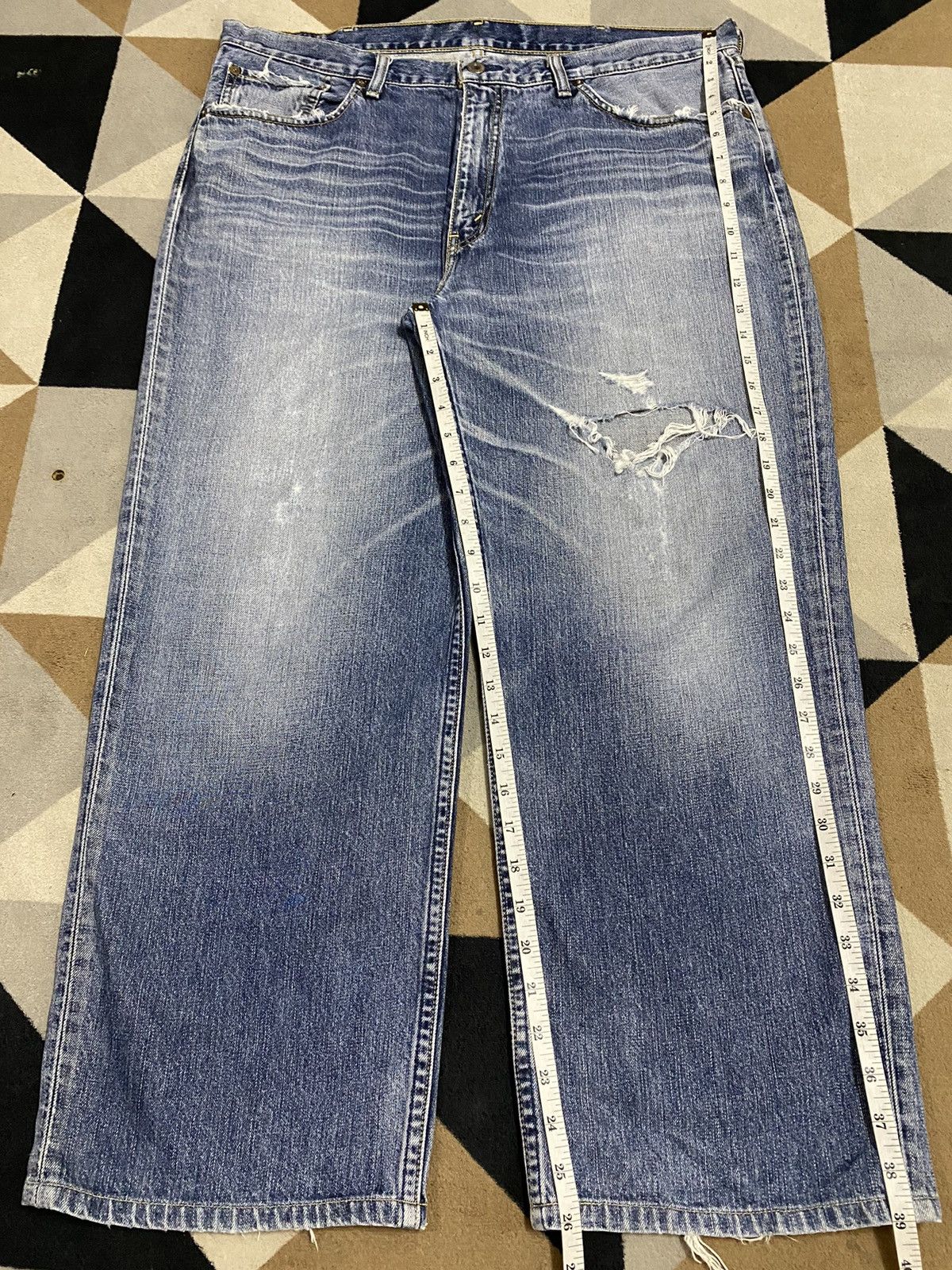 Levi's Vintage Levis502 90’s Button J41 Distressed Baggy Jeans Size US 38 / EU 54 - 16 Thumbnail
