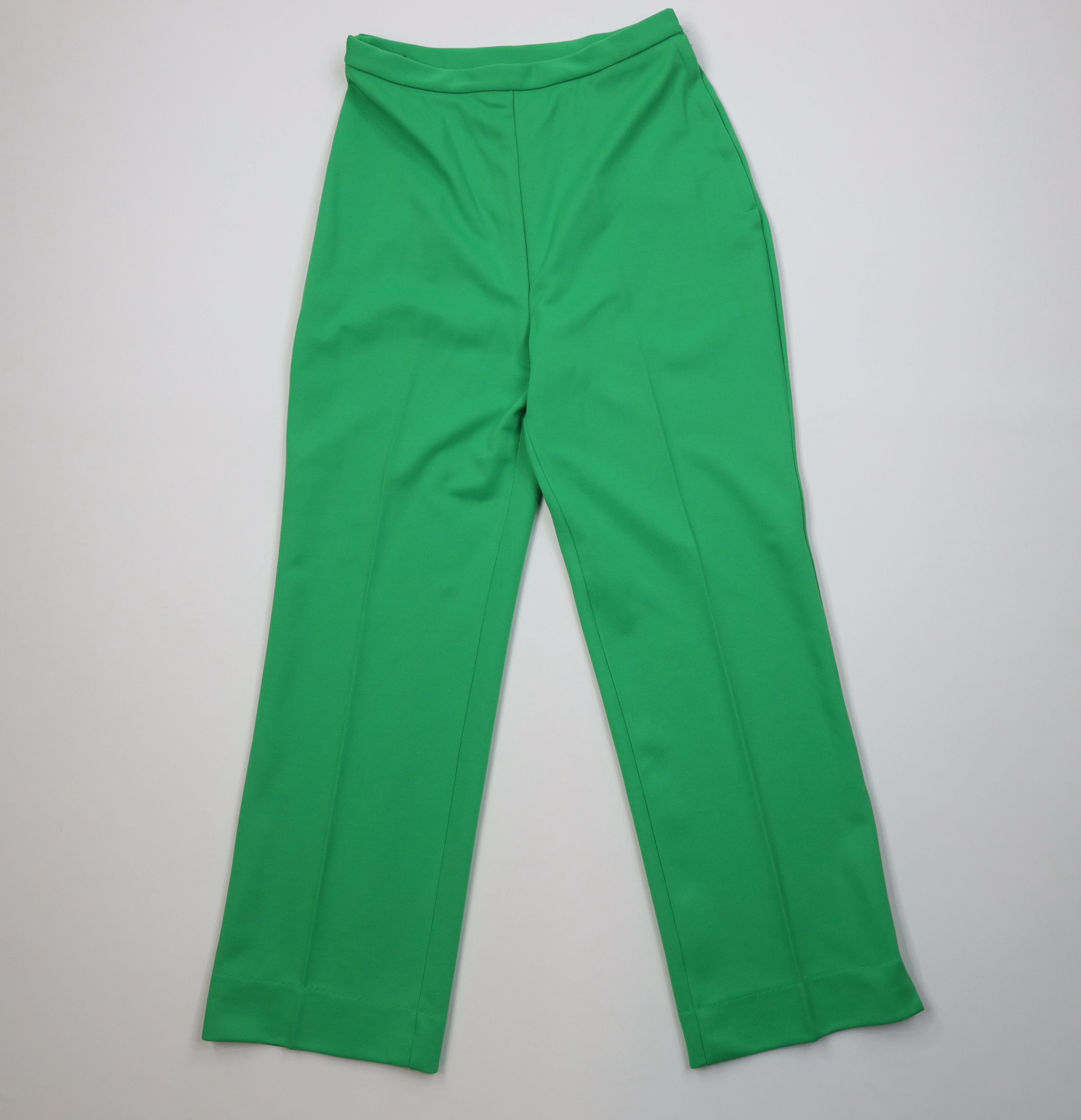 Vintage Vintage 70s Streetwear Flared Wide Leg Chino Pants Green USA Size 28" / US 6 / IT 42 - 1 Thumbnail